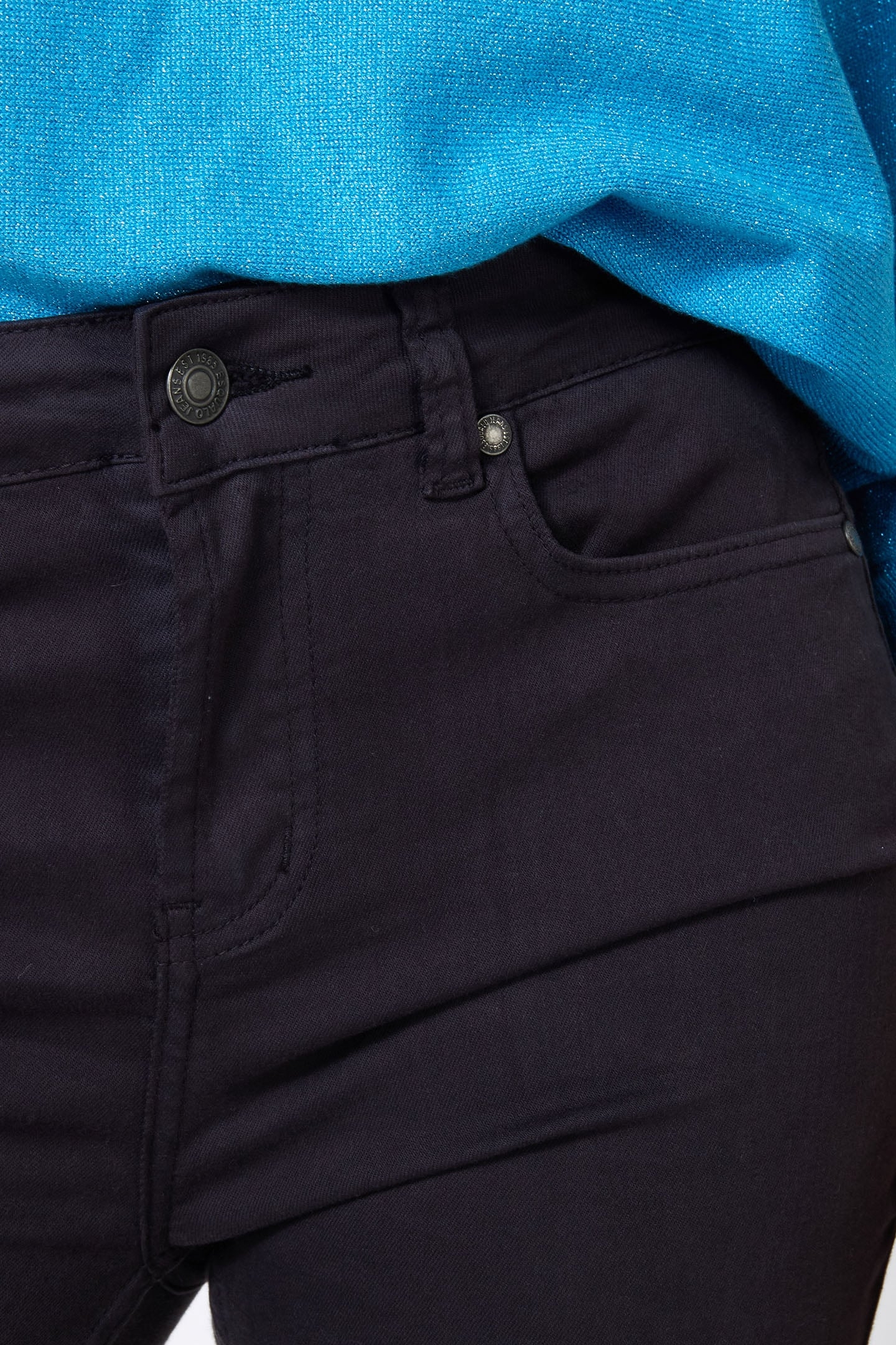 TROUSERS COLORED DENIM FLAIR BLACK 7