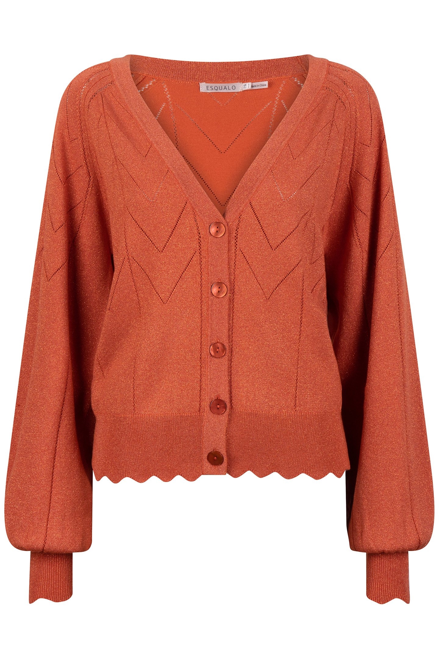 CARDIGAN LUREX RUST 3