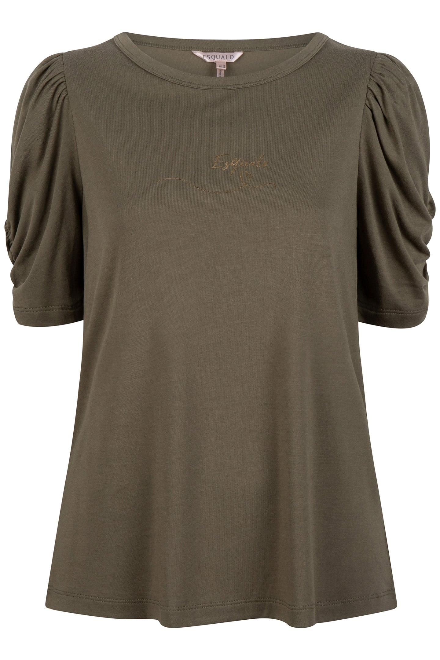 T-SHIRT MODAL PUFF S/SLVE ARMY GREEN 3