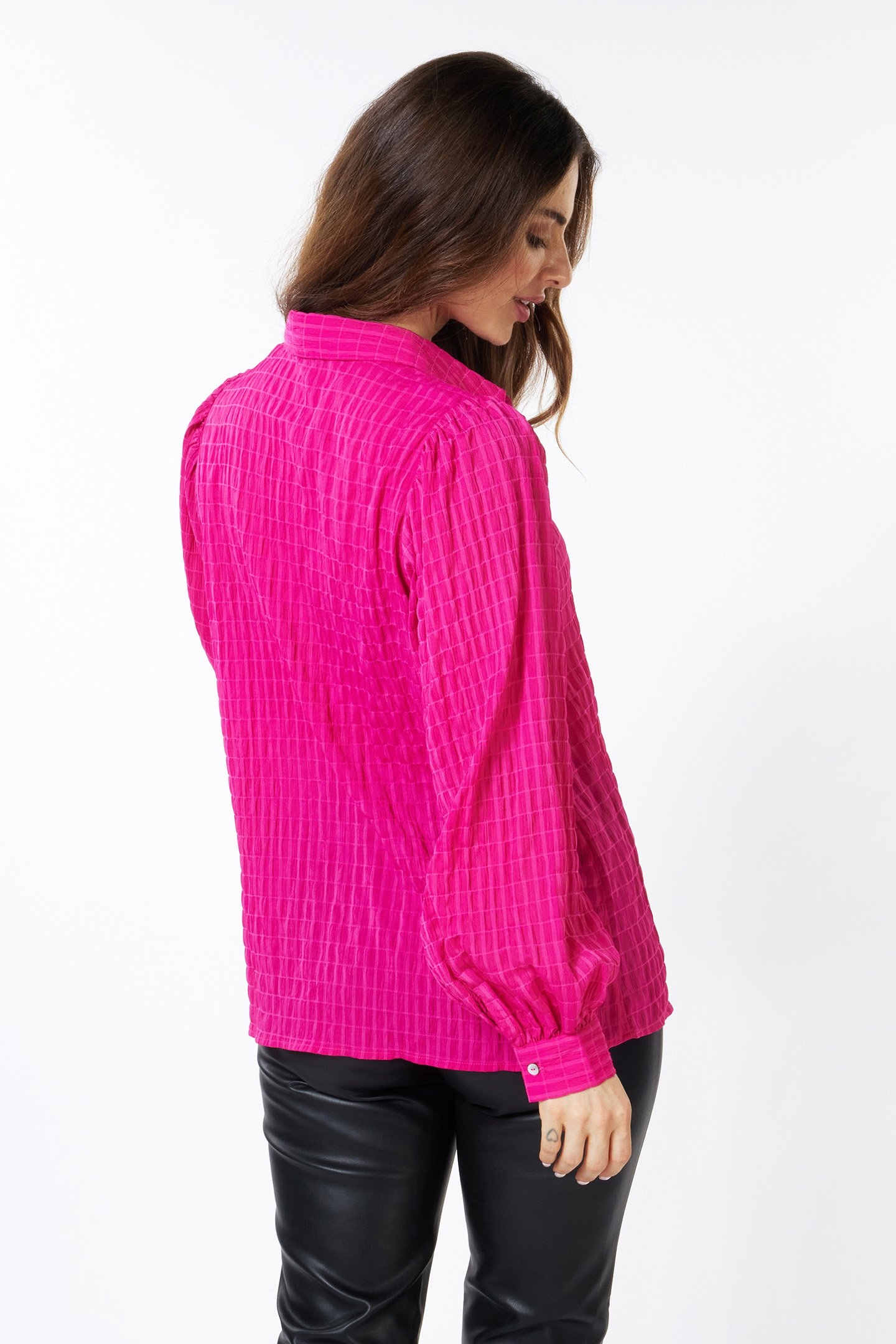 BLOUSE STRUCTURE FABRIC FUCHSIA 4