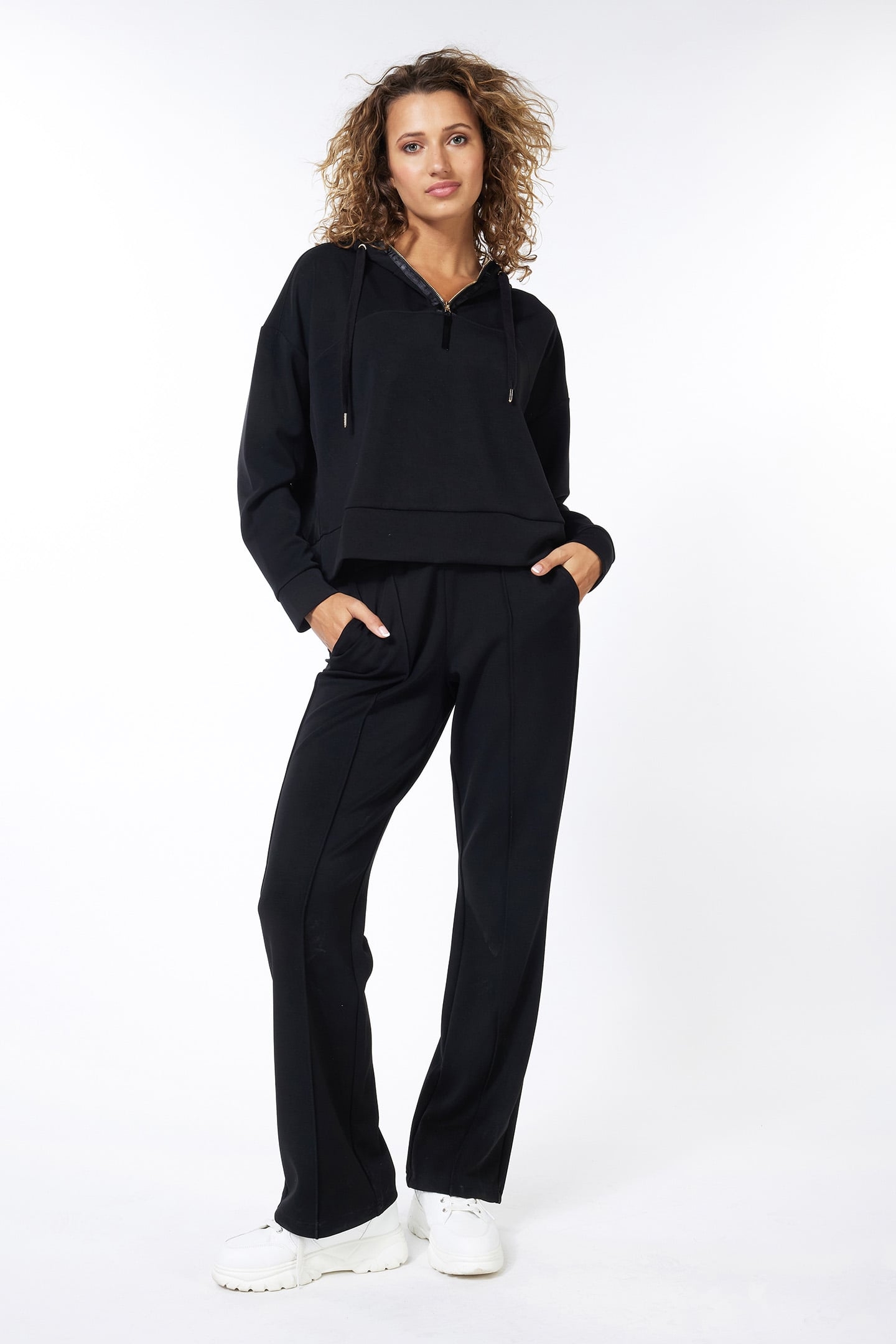 TROUSERS FLAIR MODAL BLACK 1