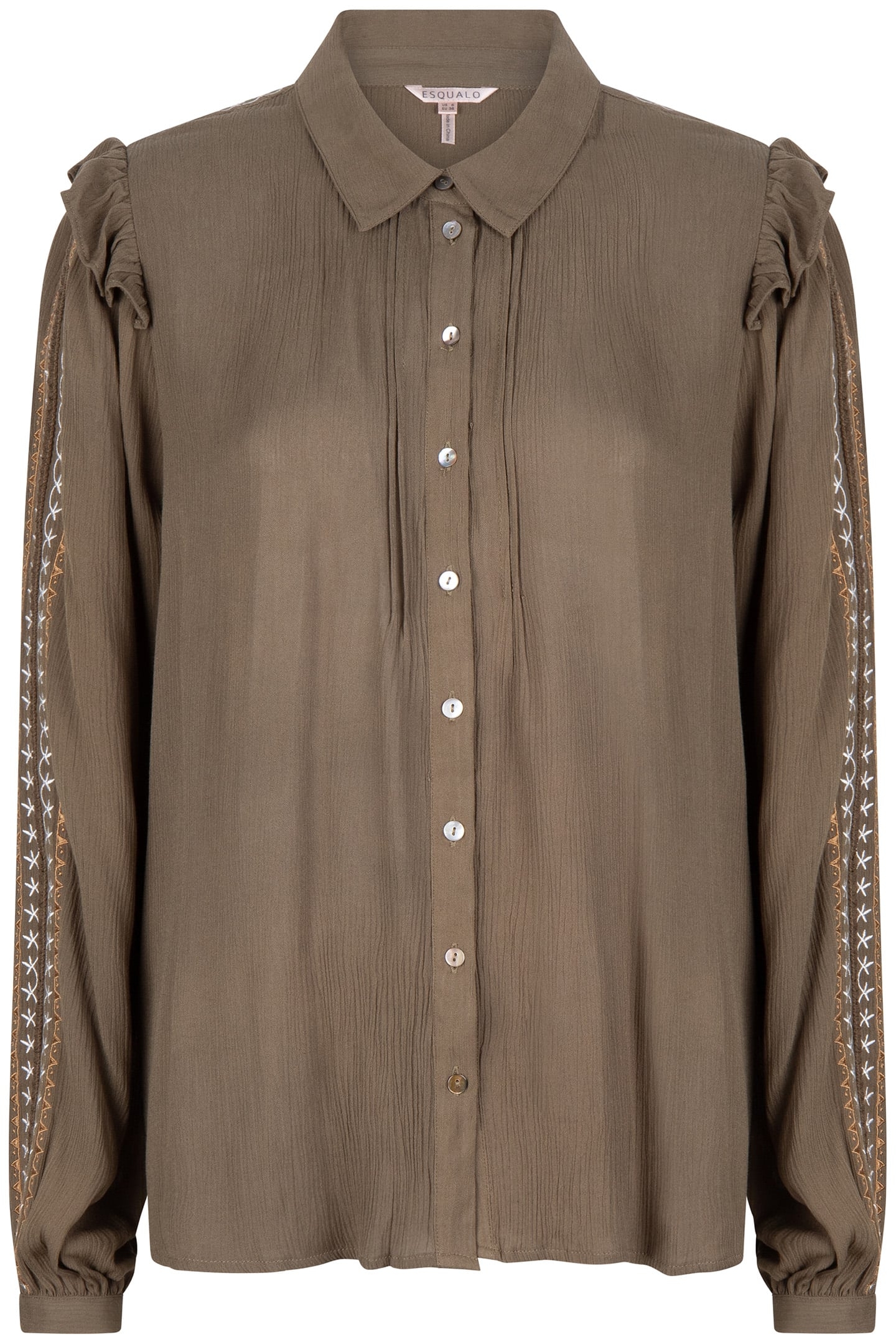 BLOUSE EMBROIDERY ARMY GREEN 3