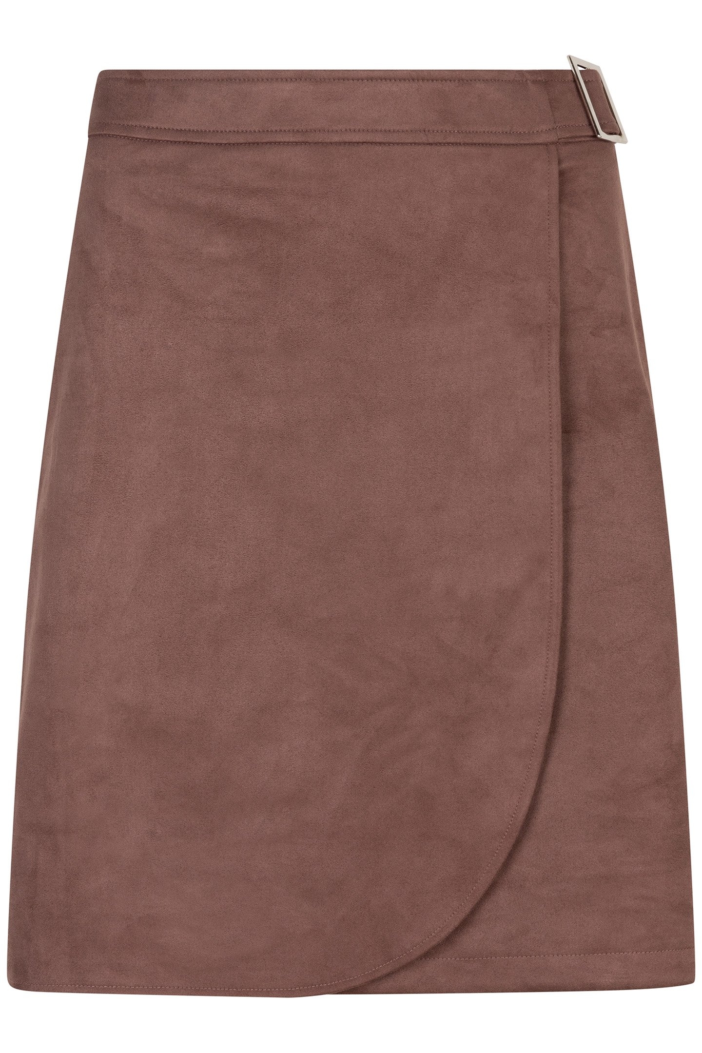 SKIRT OVERLAP SUEDINE CHOCOLATE 5