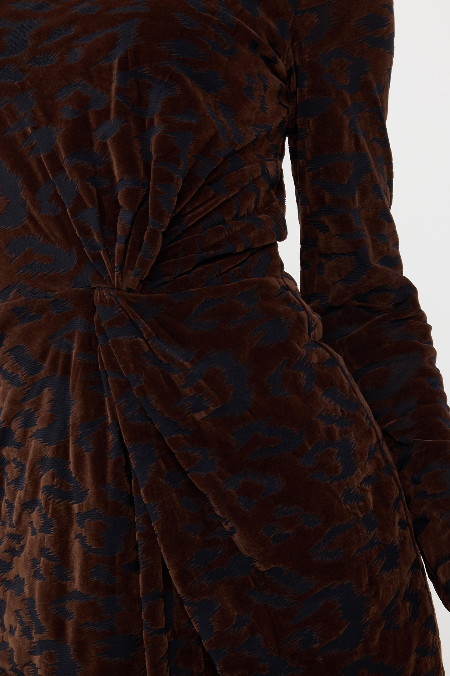 DRESS VELVET LEOPARD CHOCOLATE 6