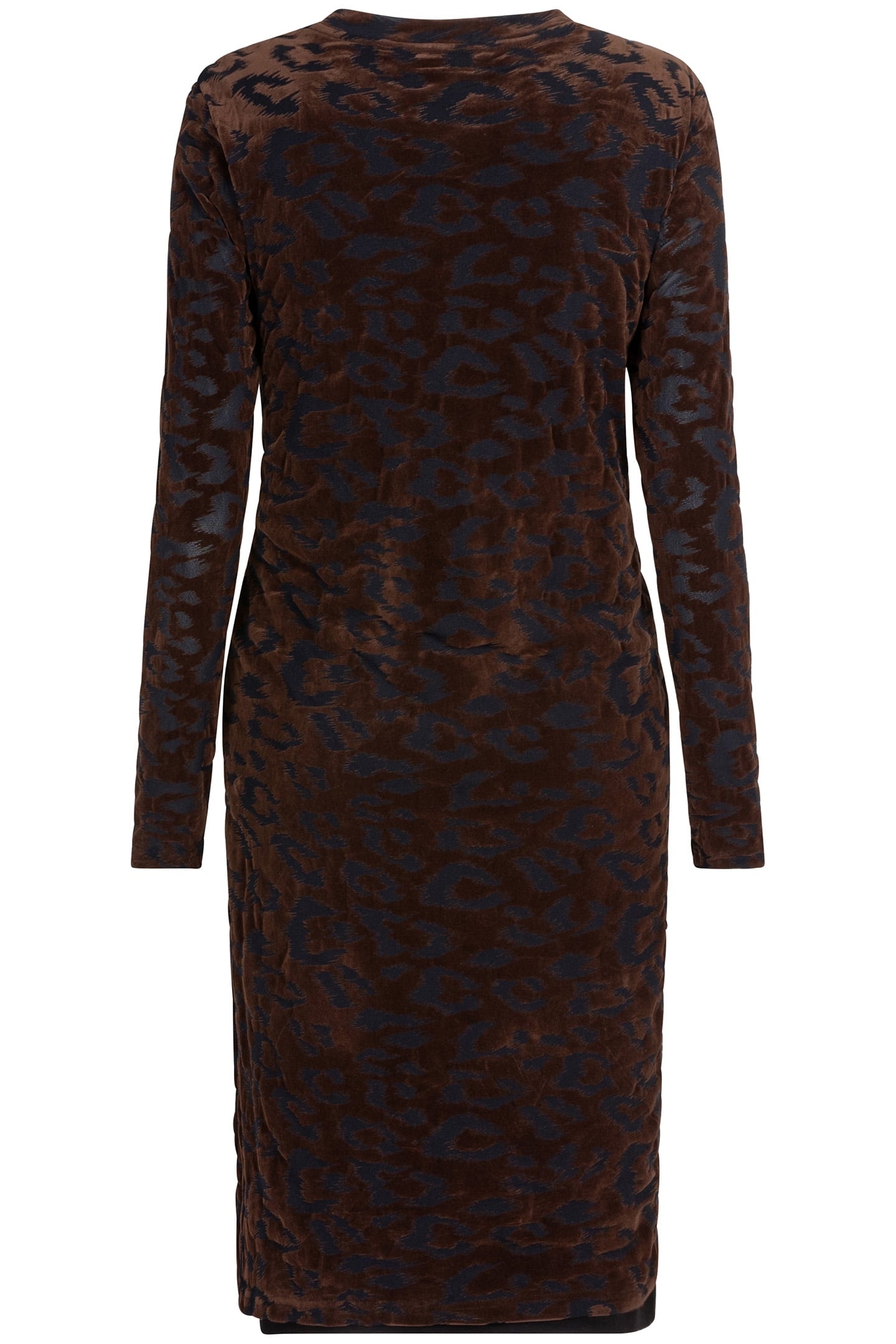 DRESS VELVET LEOPARD CHOCOLATE 5