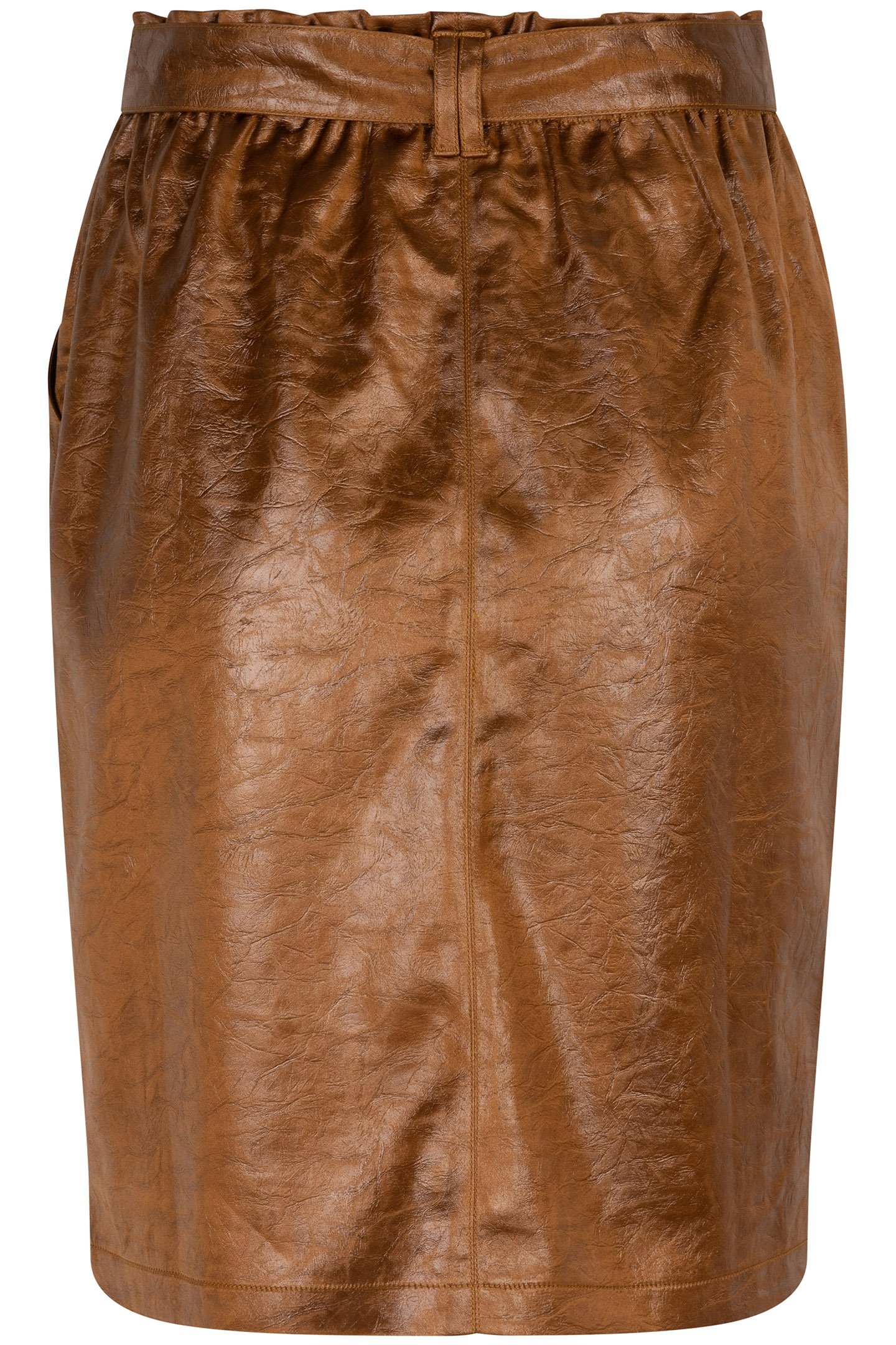 SKIRT BELT METALLIC CRINKLE BRANDY 6