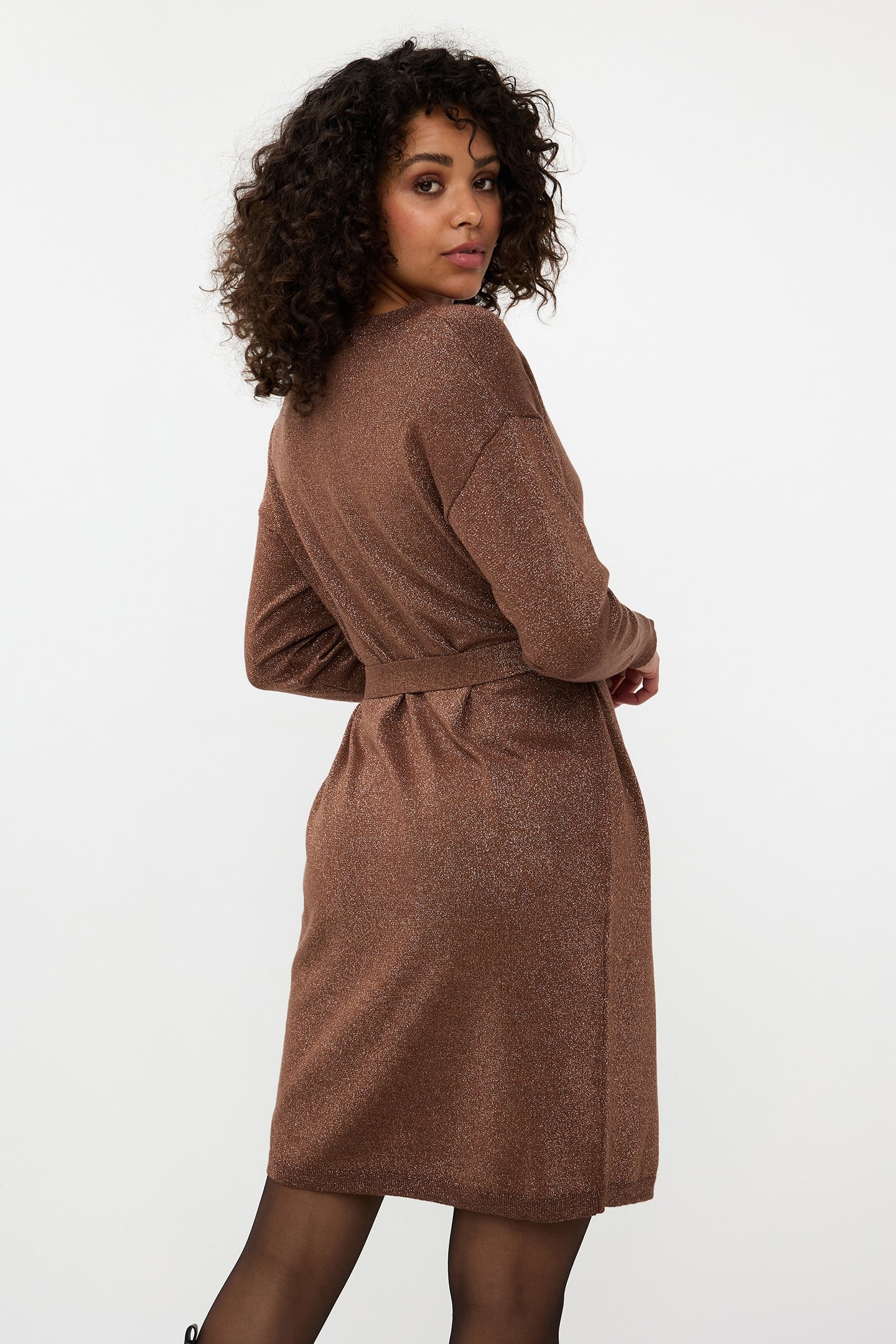 DRESS WIDE LUREX BRANDY 3