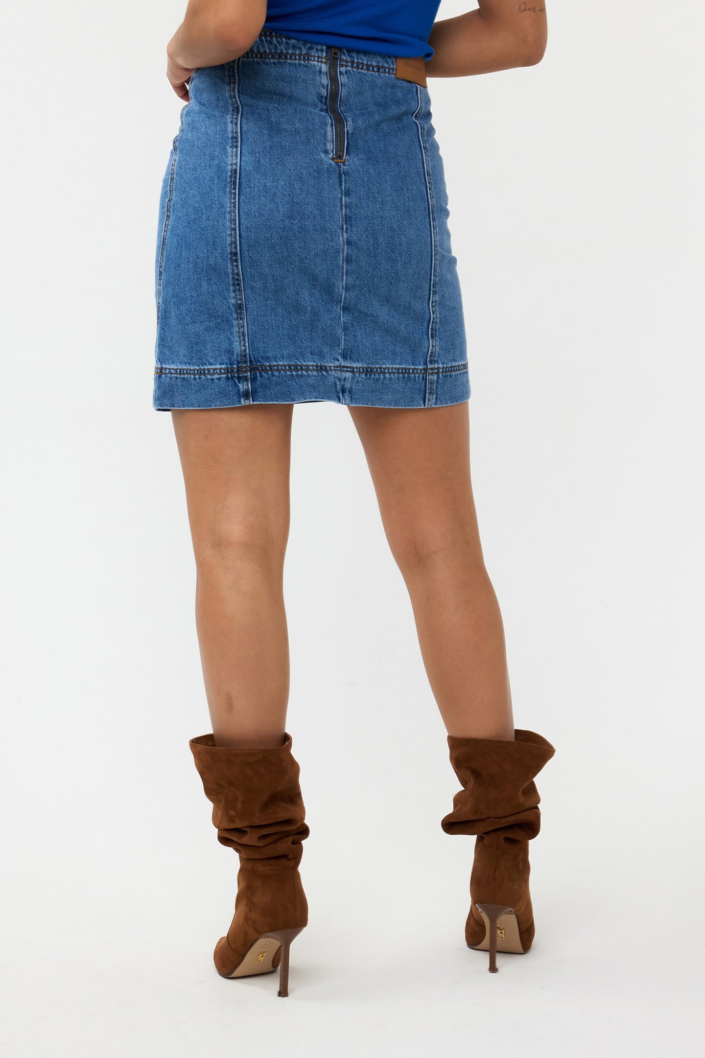 SKIRT DENIM BUTTONS JEANS BLUE 4