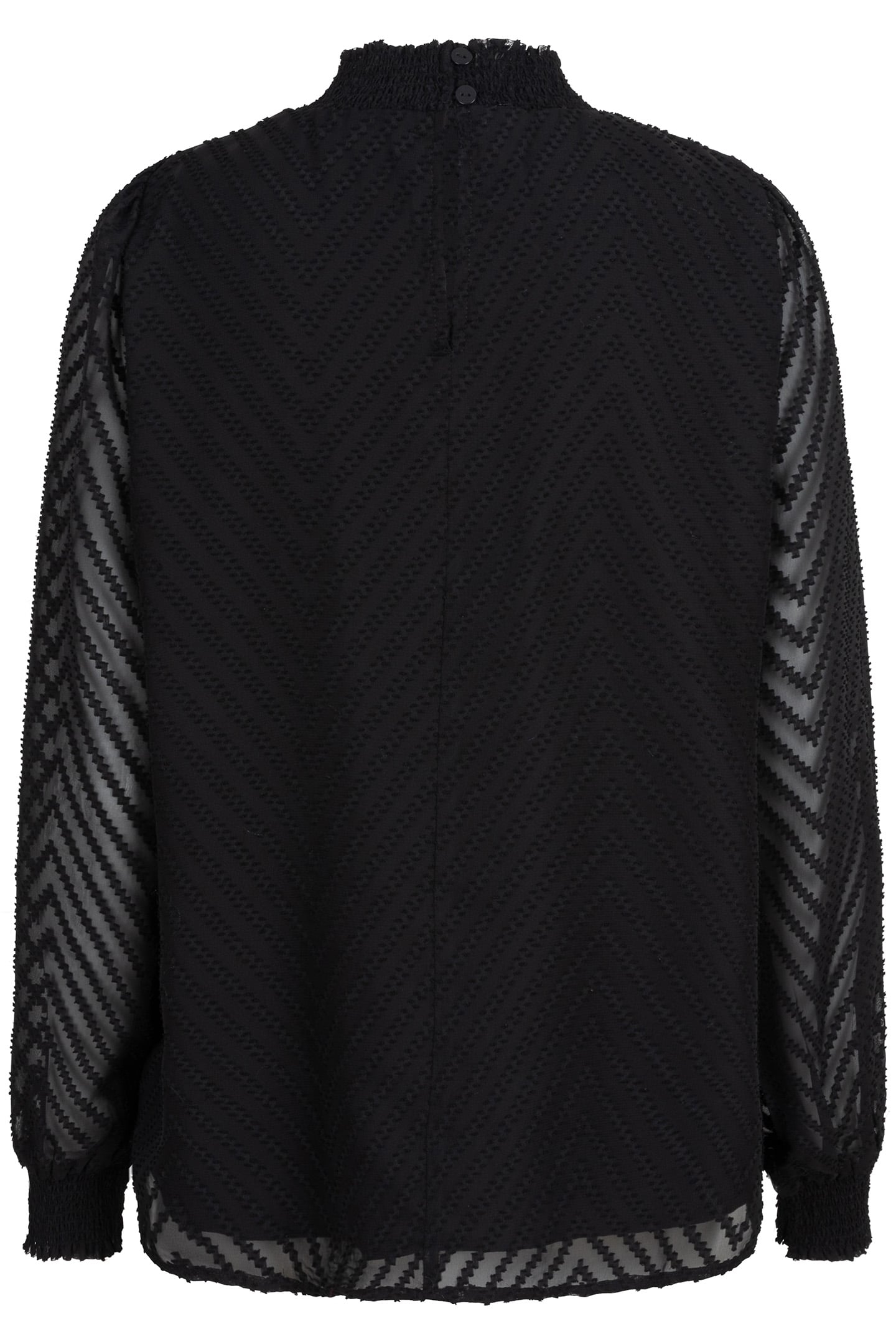 BLOUSE ALLOVER ZIGZAG PLUMETIS BLACK 5