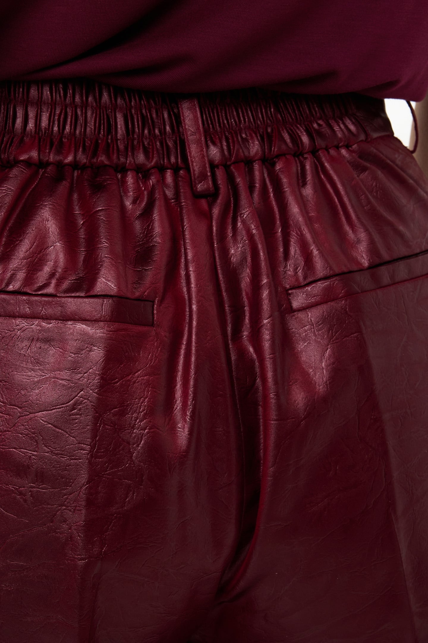 TROUSERS METALLIC EM WINE RED 8