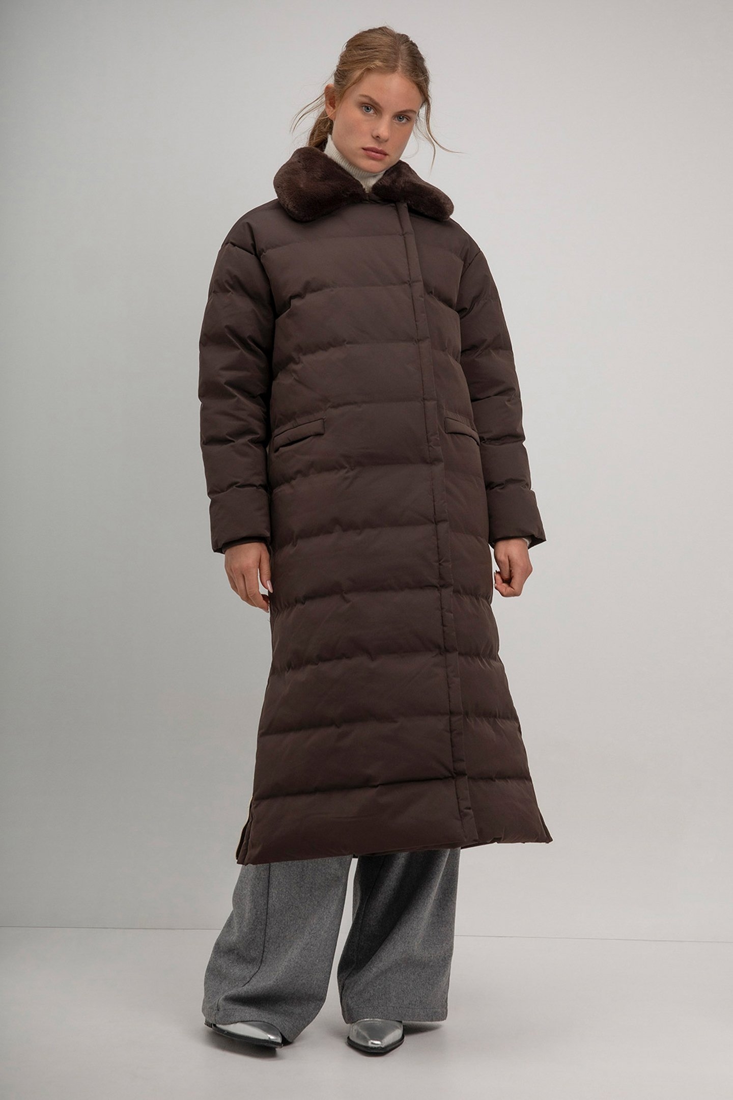 SUZE COAT DARK BROWN 1