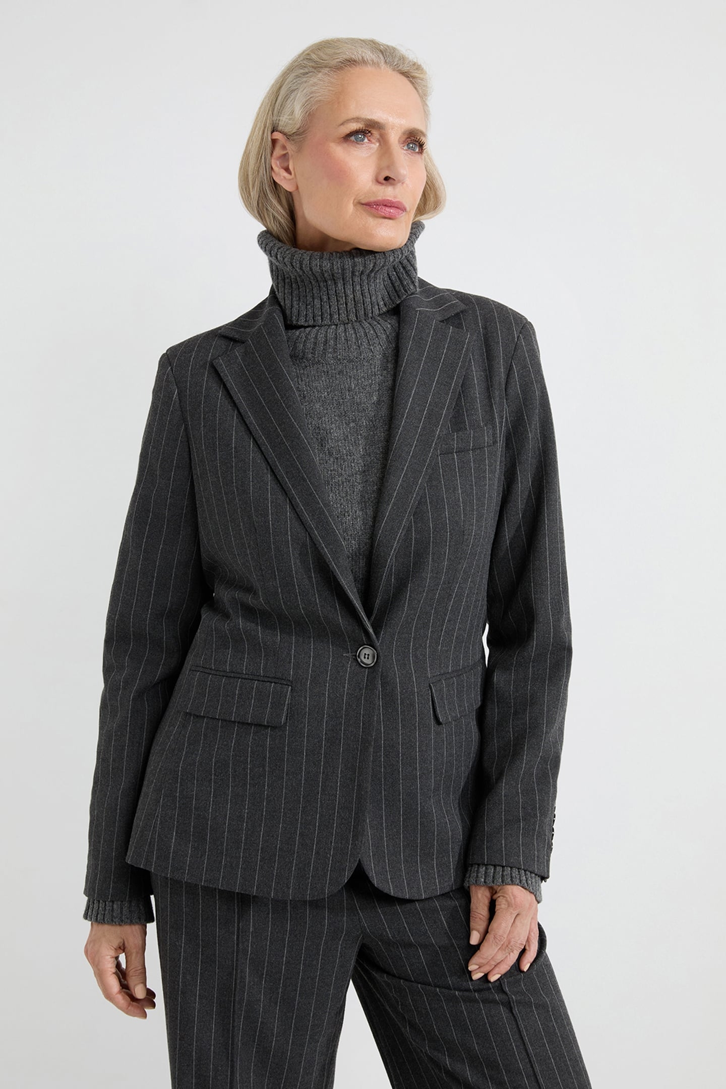 ANTONIA BLAZER ANTHRACITE STRIPE 1
