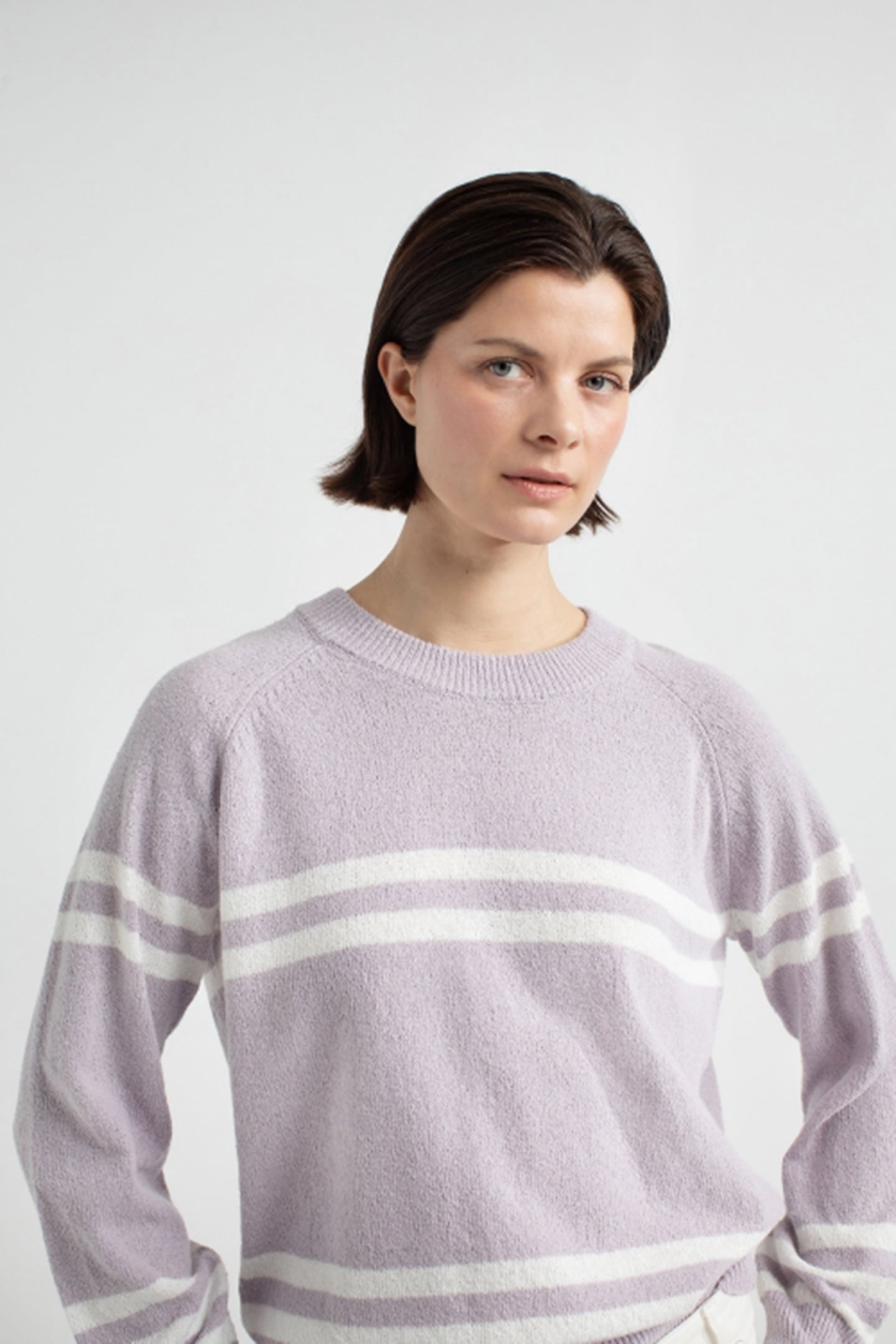 JOE SWEATER LIGHT LILAC STRIPE 4