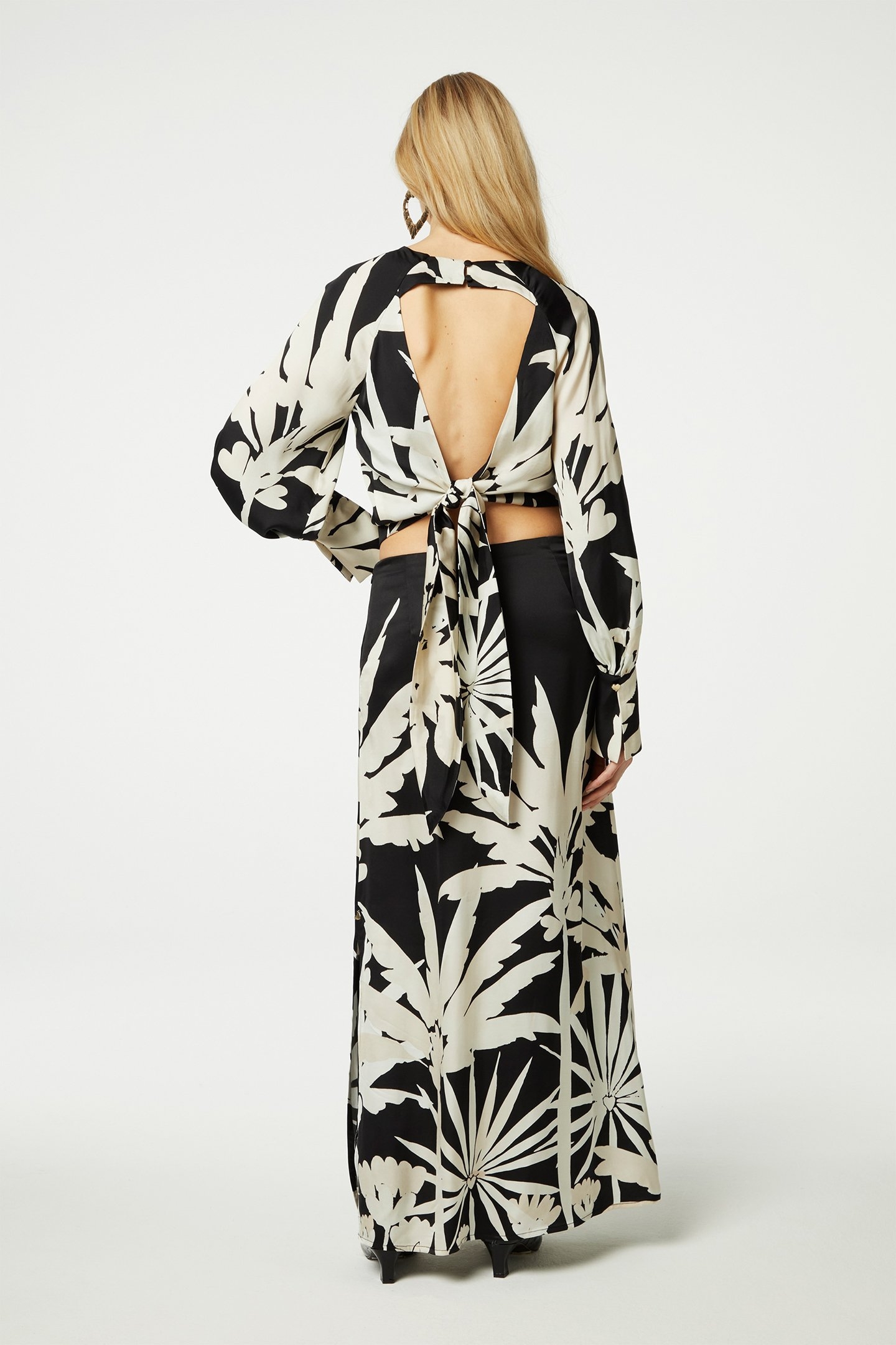 LAUREEN SKIRT CREME BRULEE/BLACK 2