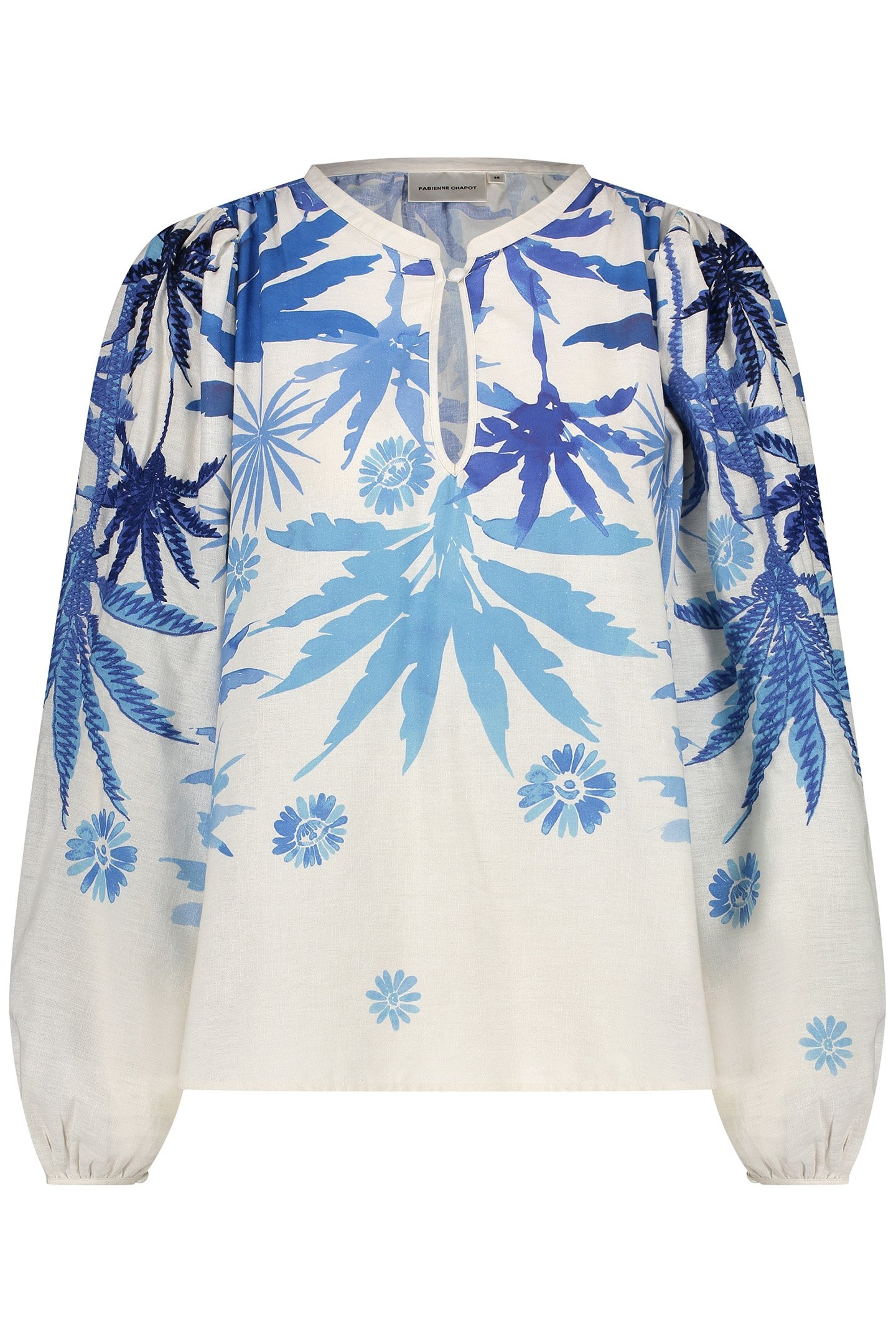 CARLY TOP WARM WHITE/BRIGHT BL 3