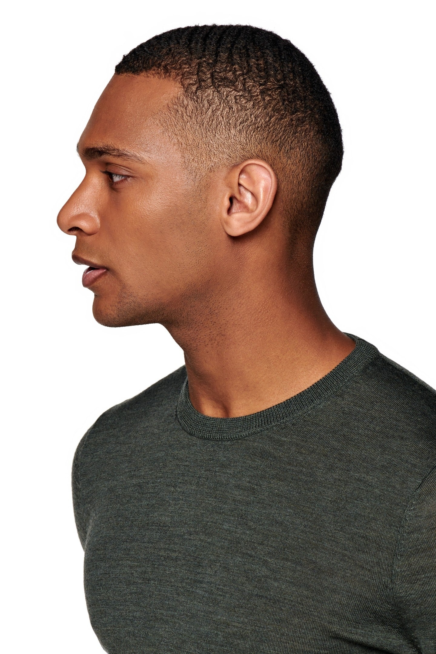 LS CREW MERINO ARMY DARK GREEN 5