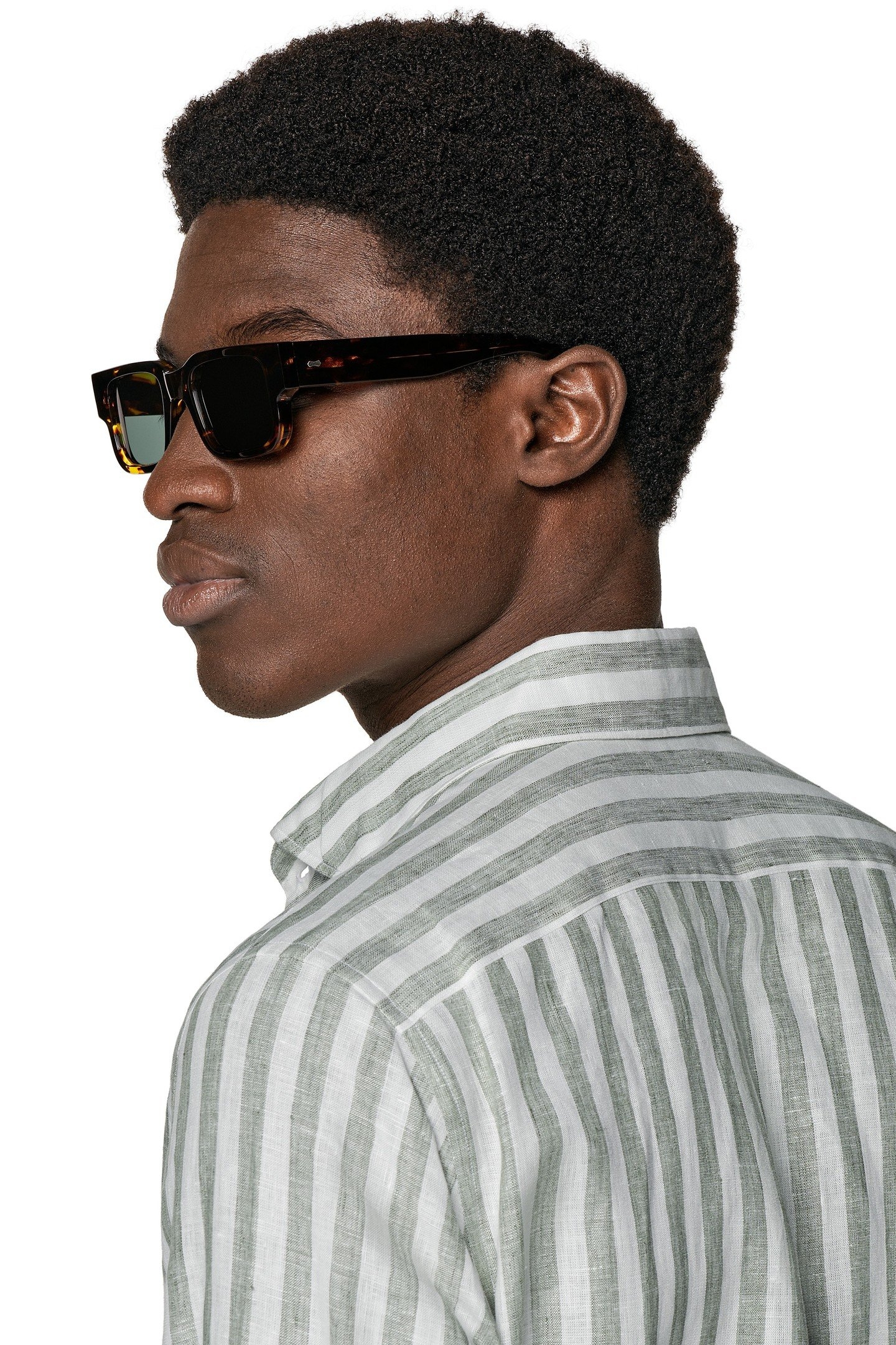 PURE LINEN GREEN STRIPE LIGHT GREEN 8