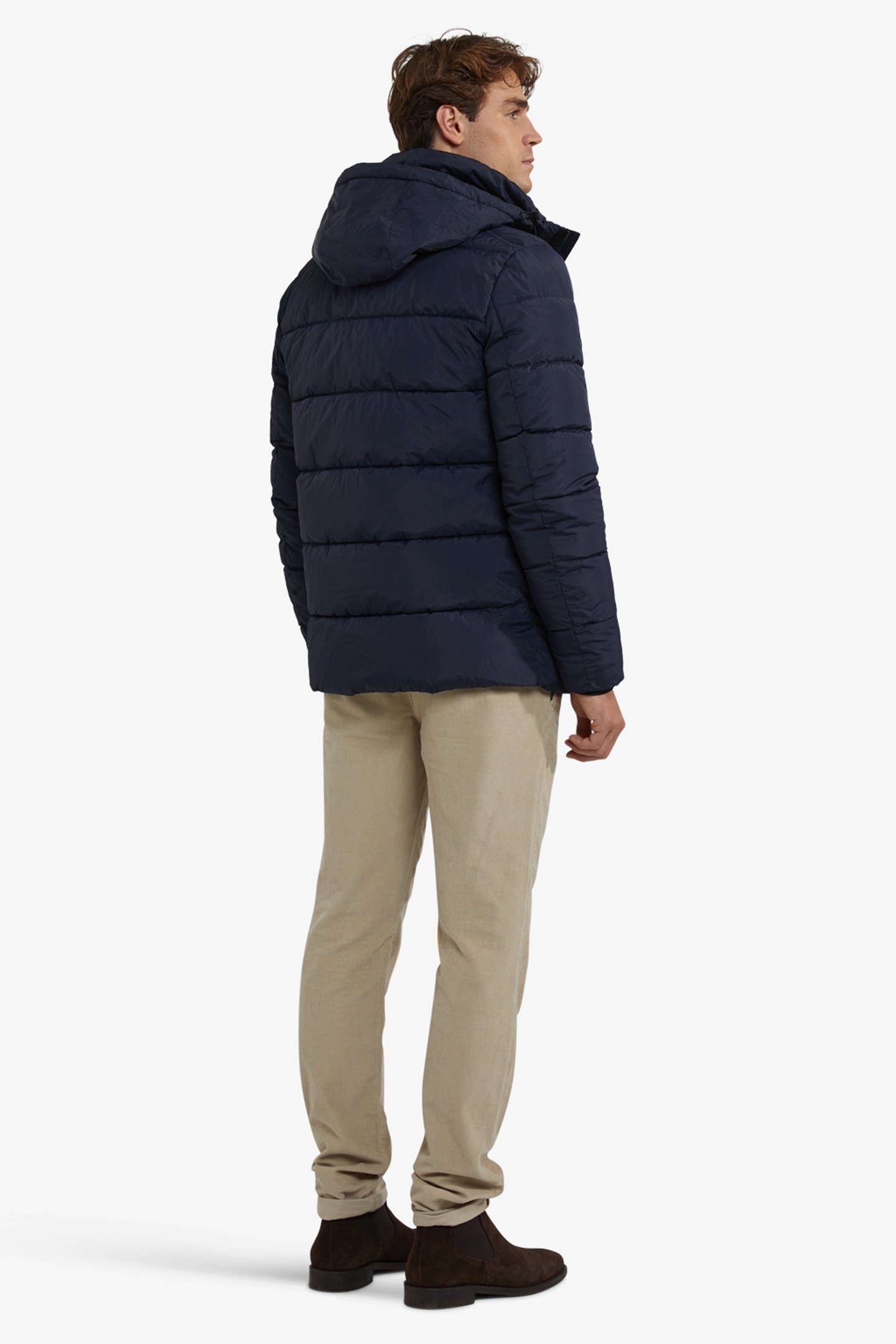 HOODED BOMBER JACKET NAVY 3