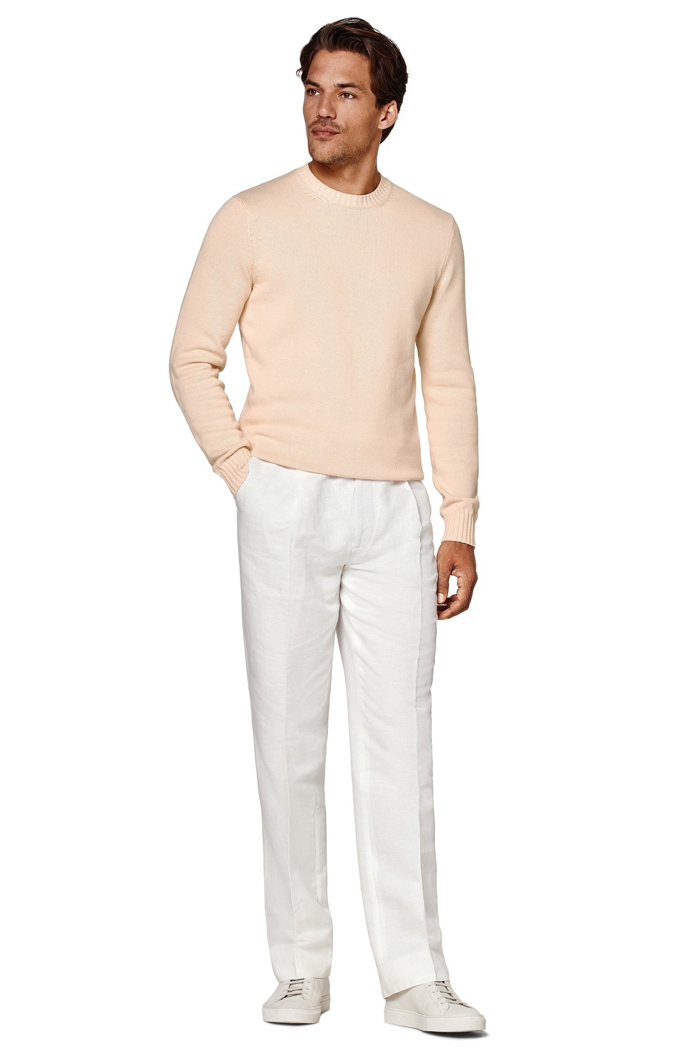 LS COTTON CREW PEACH LIGHT PINK 2