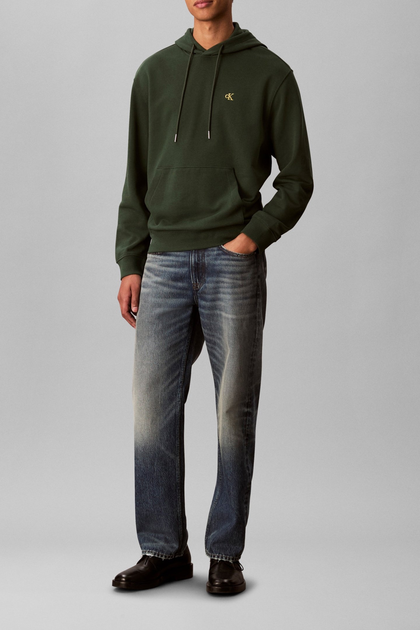 LONGSLEEVE TERRY MONOGRAM HOODIE SYCAMORE 2