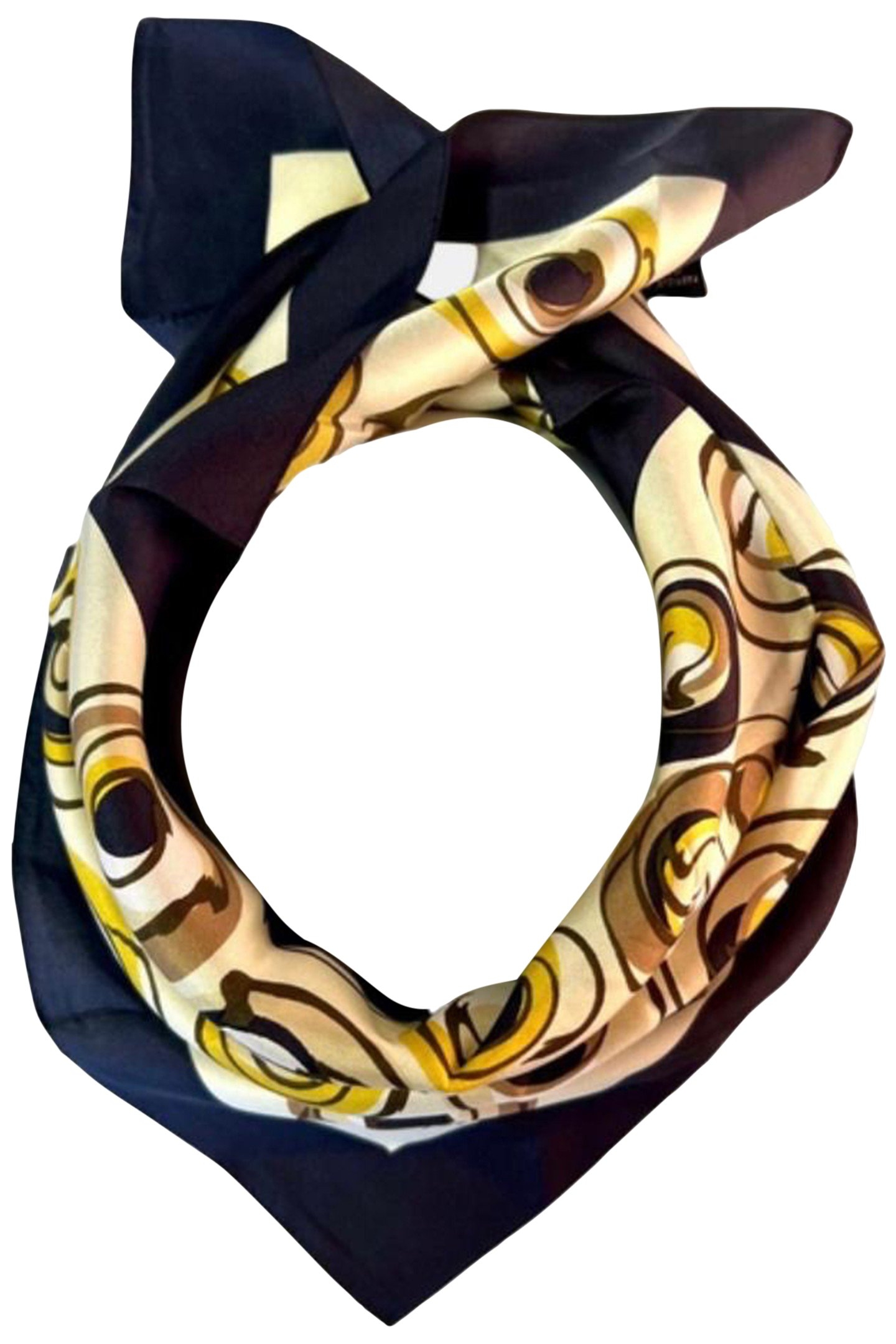 SCARF BURANO SMALL 498 BLACK/YELLOW 1