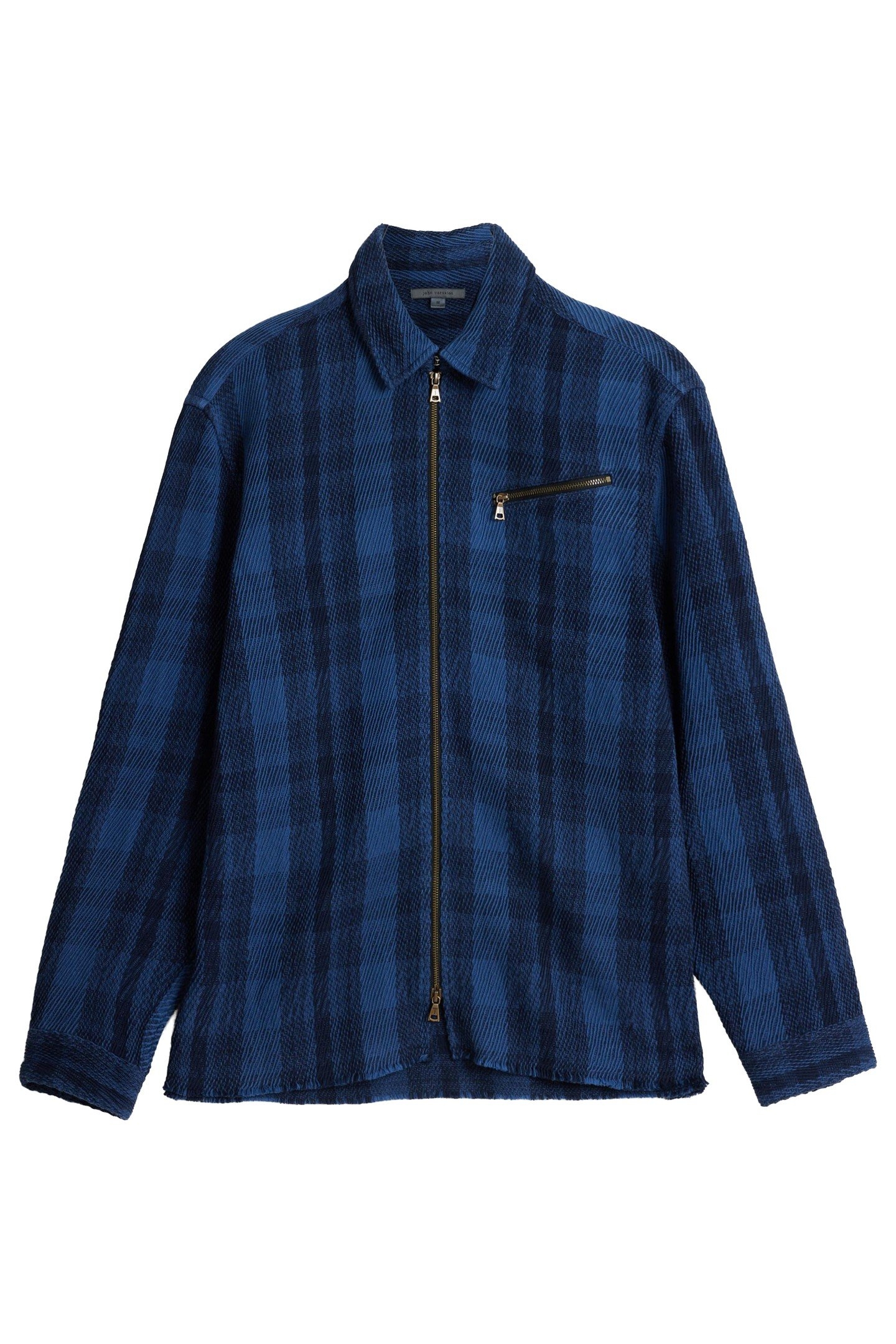 LS ROBBINS YARN DYE SPORT SHIRT OCEAN BLUE 1