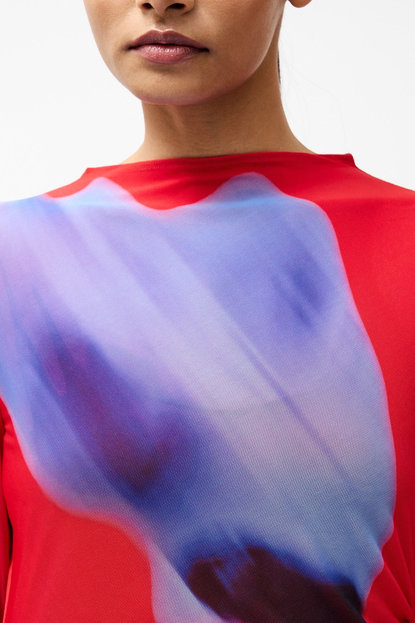 SMOKEY PLACEMENT LS FLORAL DRS RED MULTI 3