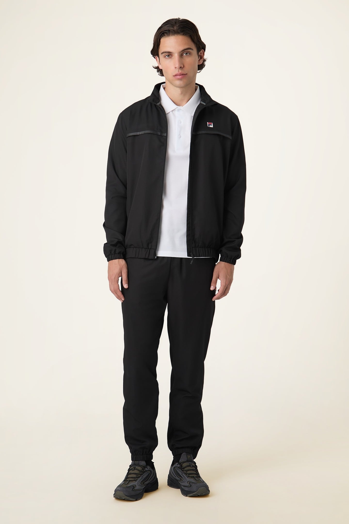 SAN SIRO REGULAR BLOCKED WOVEN TRACK JACKET BLACK 2