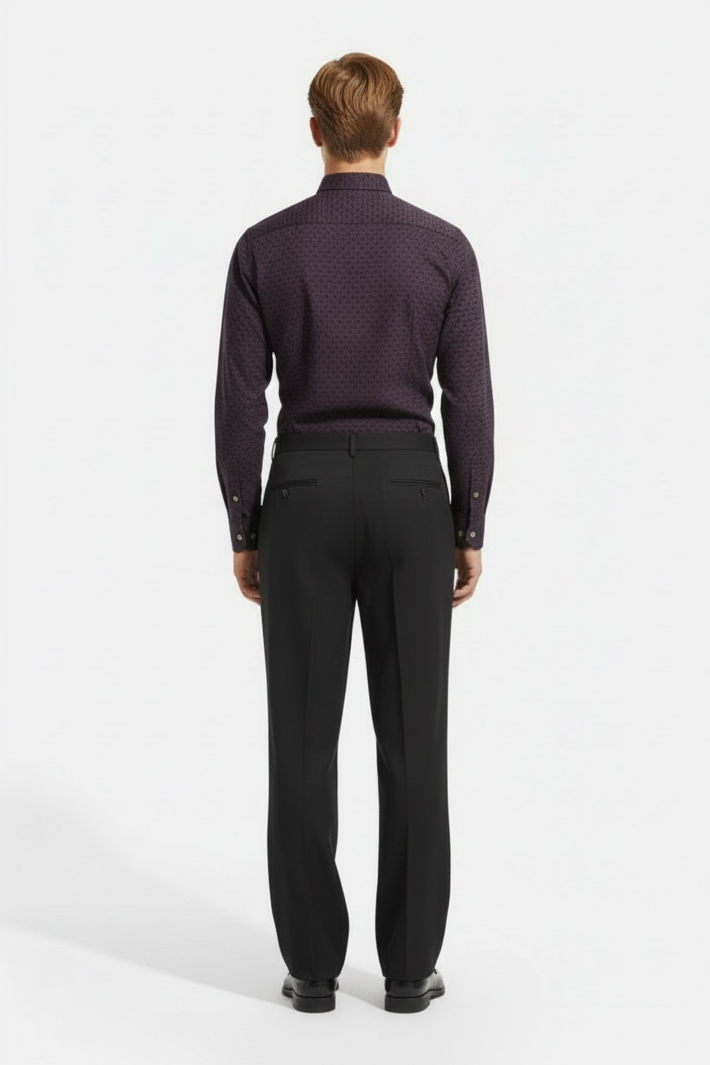 LS FAN GEO PRINT SHIRT PLUM MULTI 2