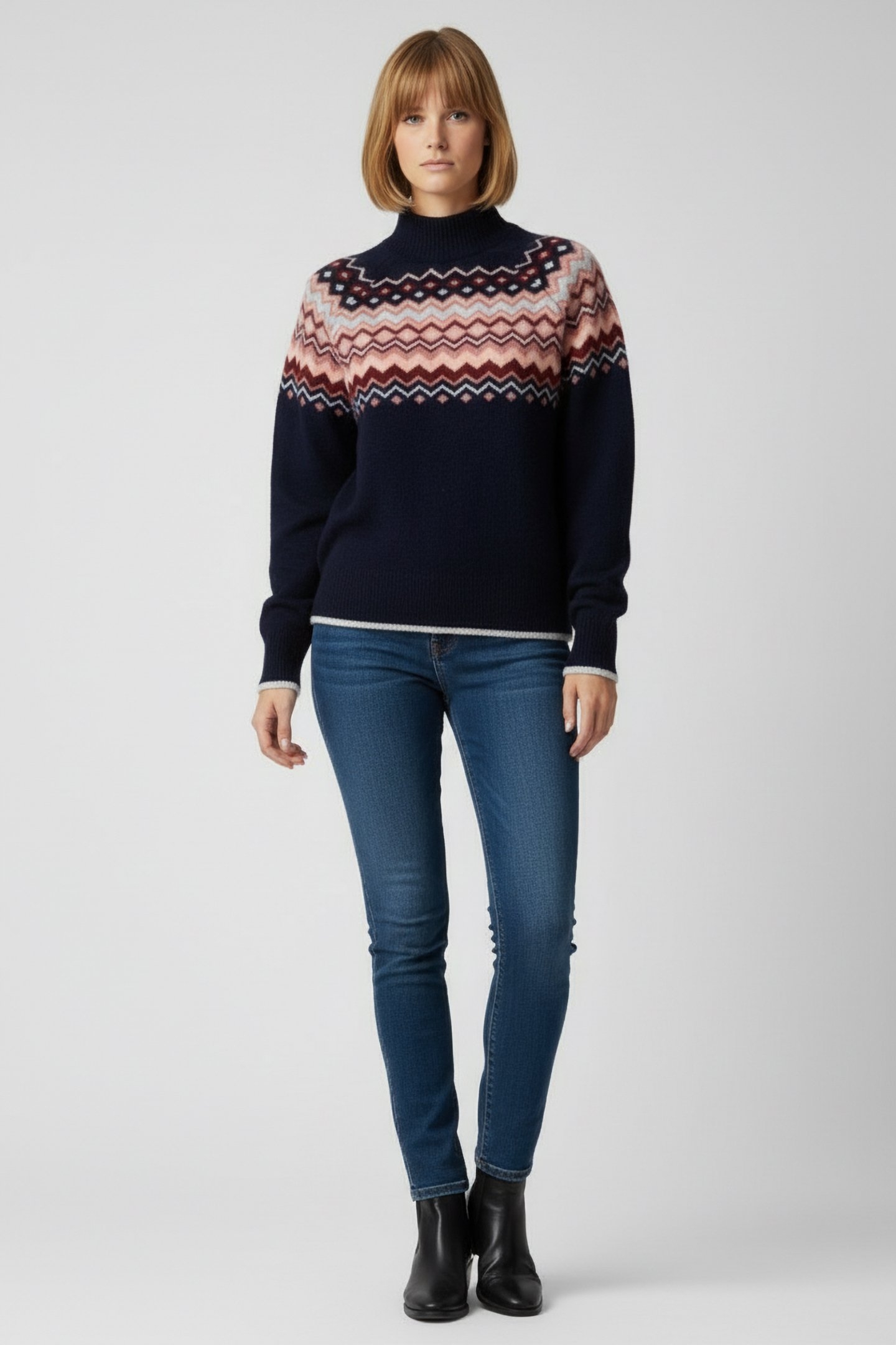 FAIRISLE JUMPER NAVY MULTI 1