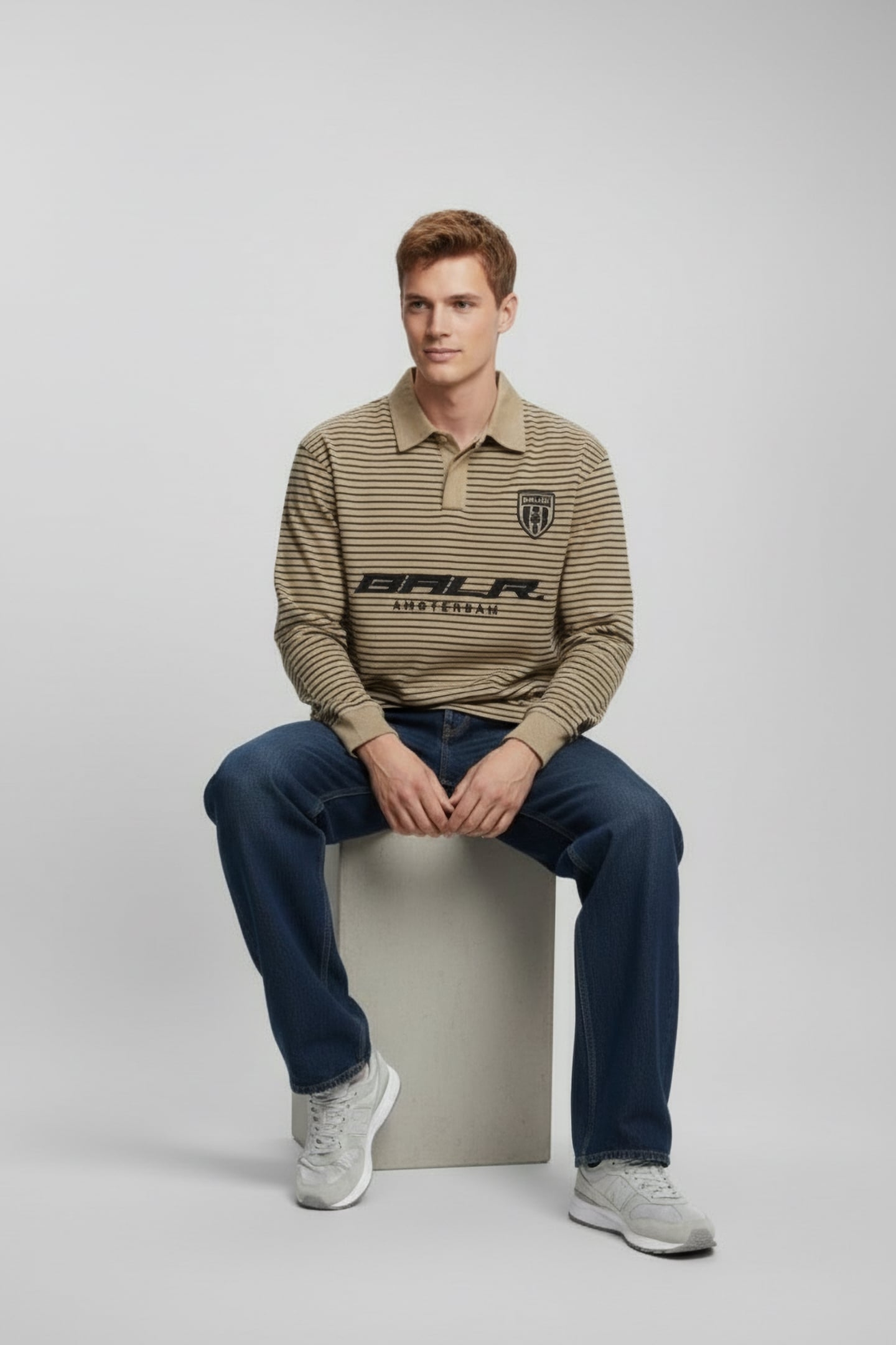 STRIPED POLO LONGSLEEVE GREEN/BLACK 2