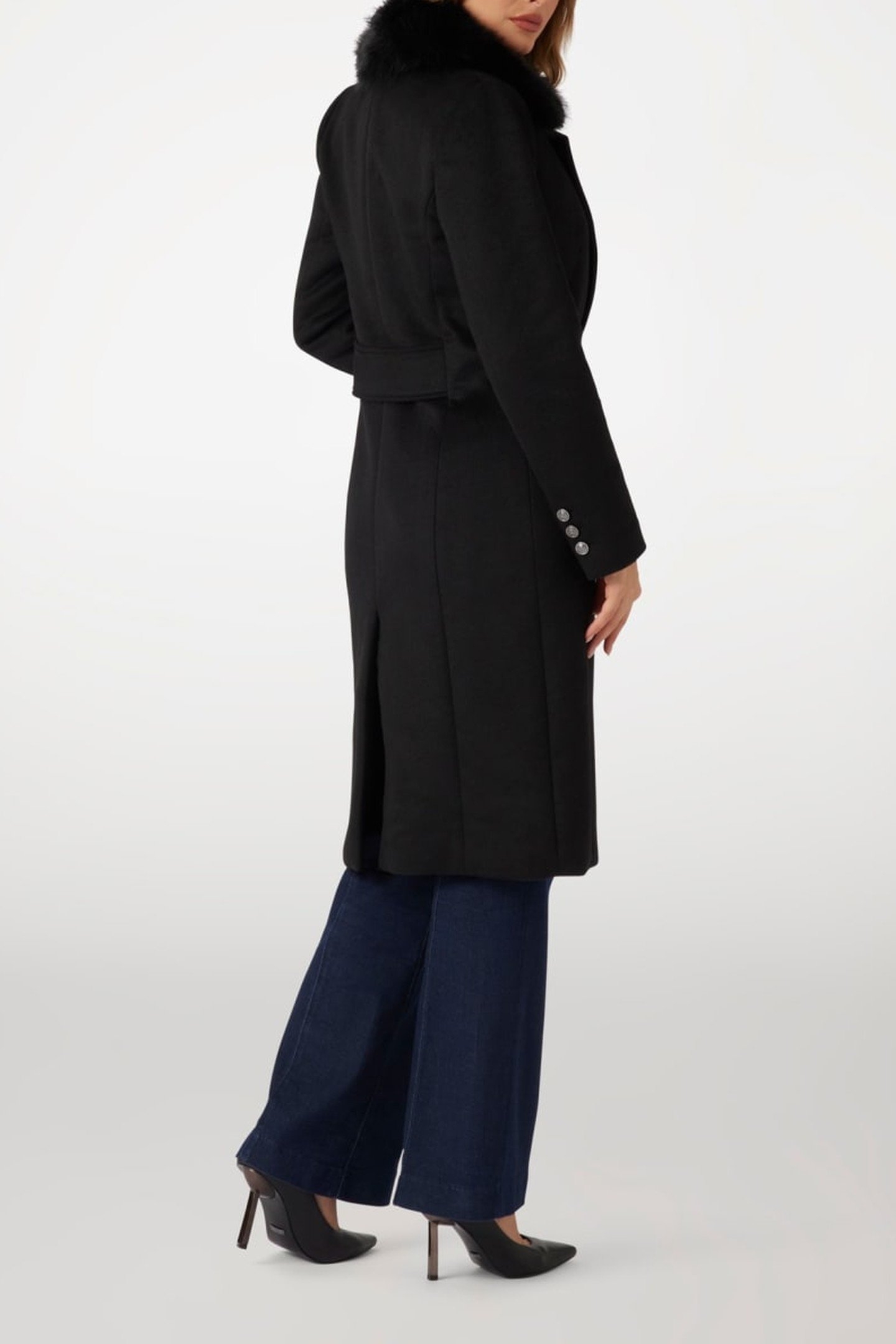 NANCY FIT COAT FAUX JET BLACK A996 3
