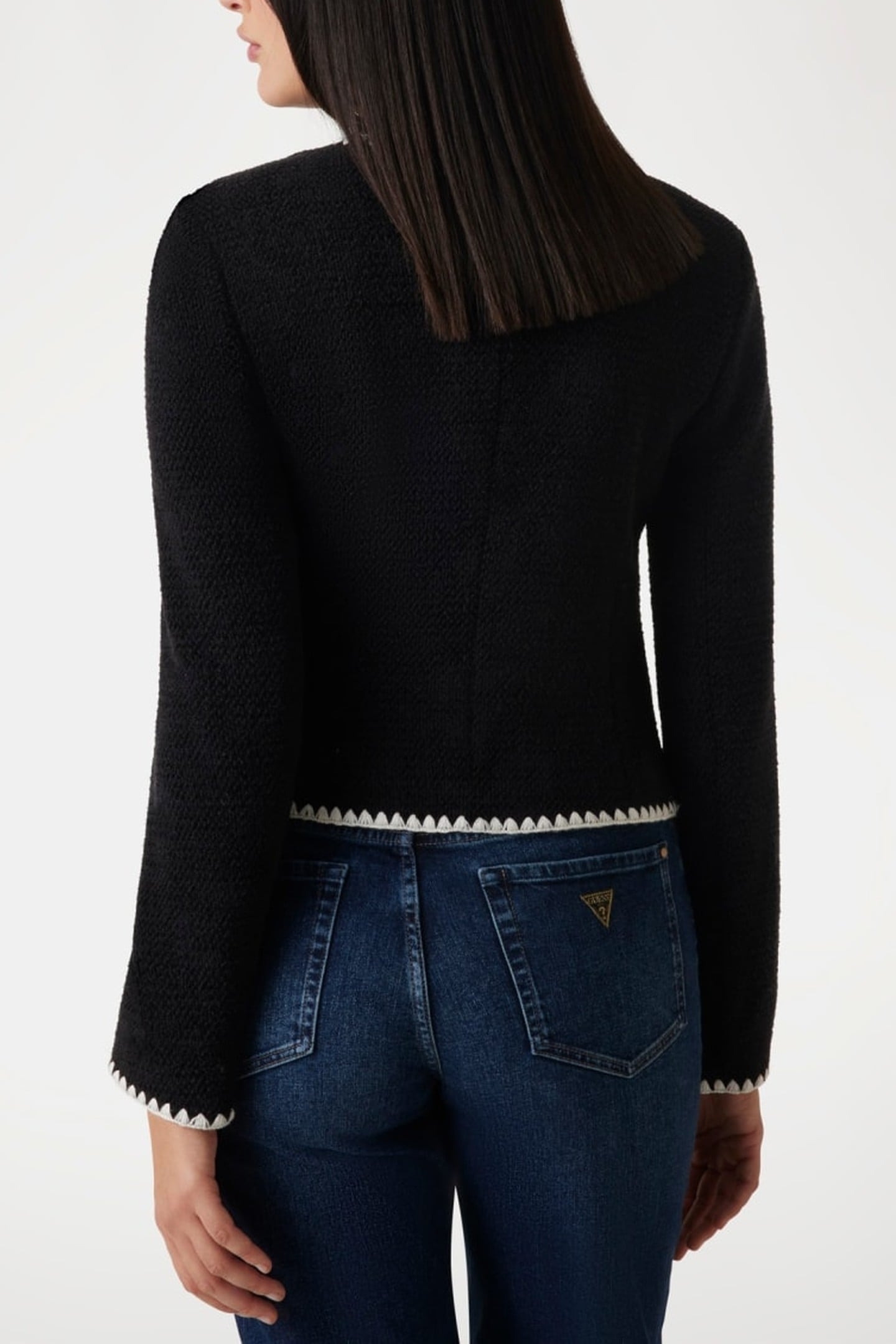 GUESS ECO LUCILLA BUTTONED JAC JET BLACK A996 3