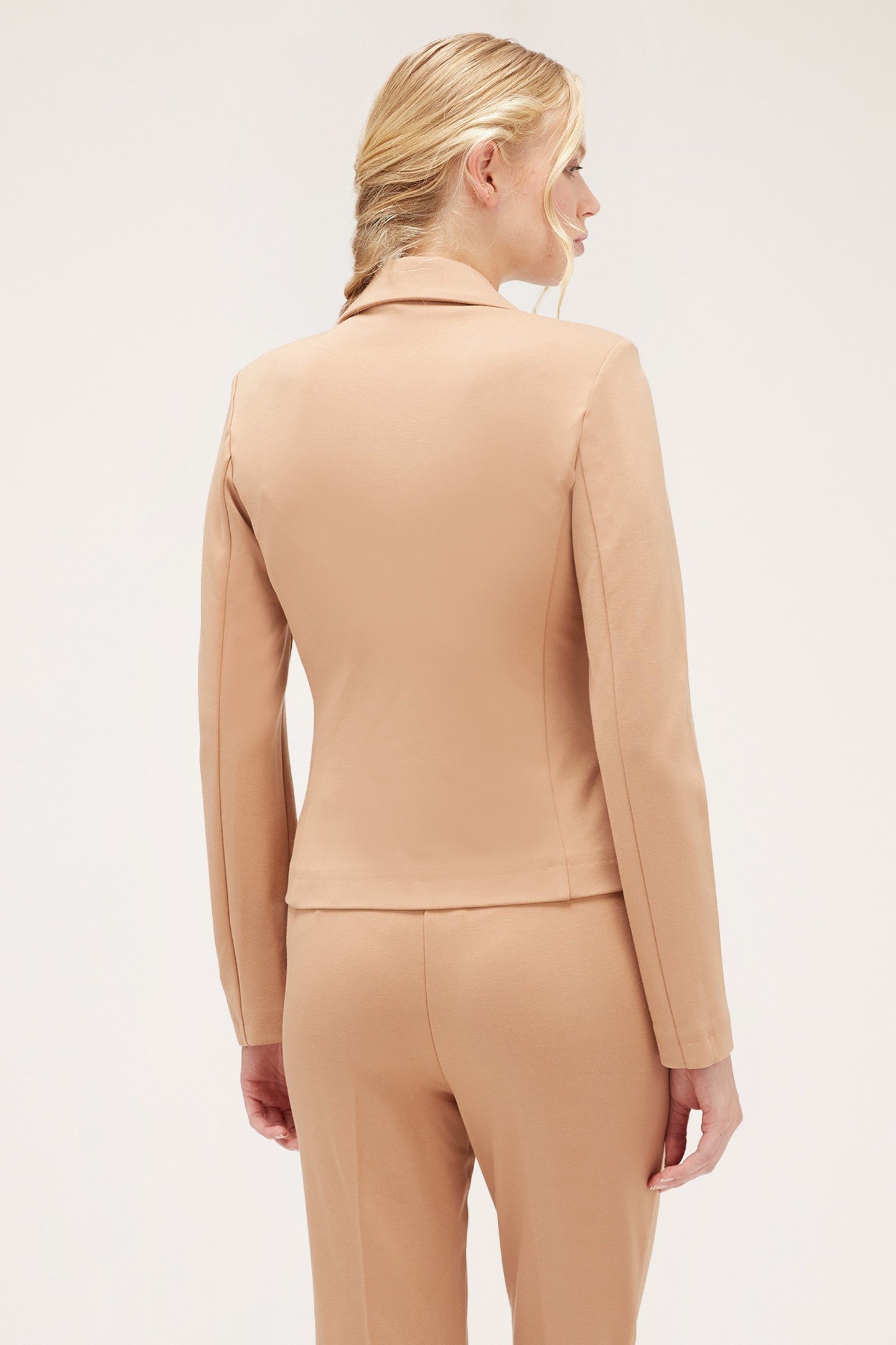 MILANO KNIT FABRIC SINGLE-BREASTED JACKET BEIGE 2