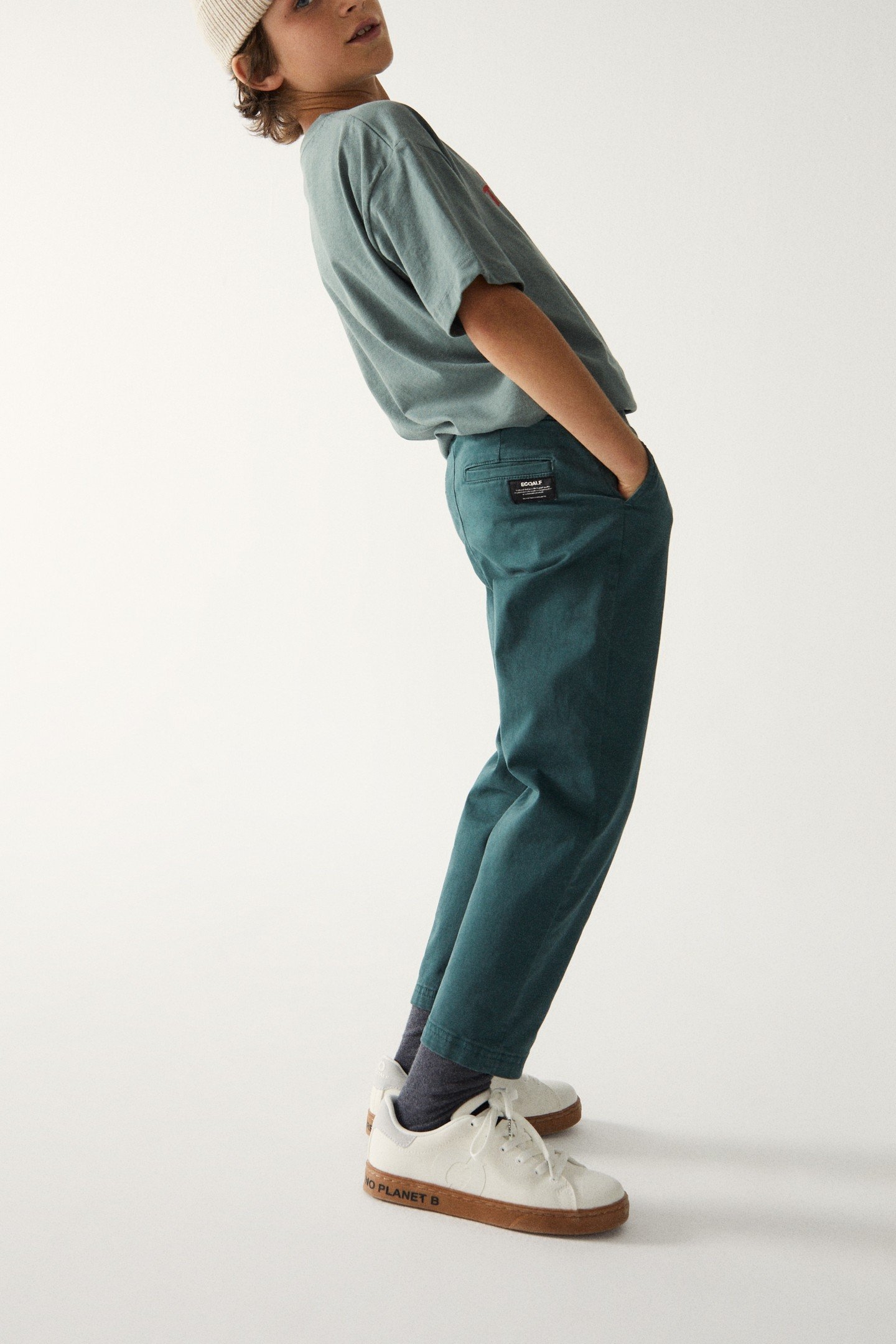 BOYS CHINORIBALF PANTS URBAN GREEN 5
