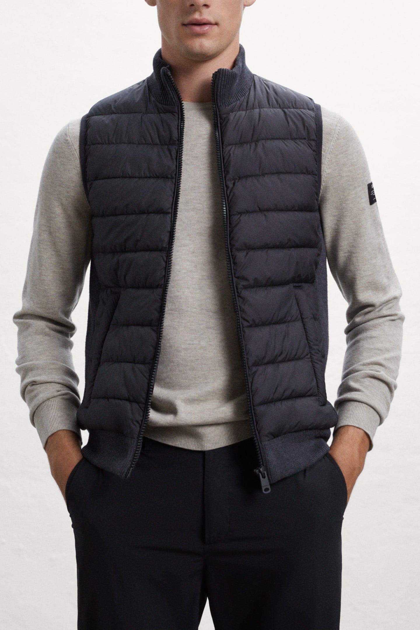 TRIMALF KNIT DARK GREY MELANGE 1