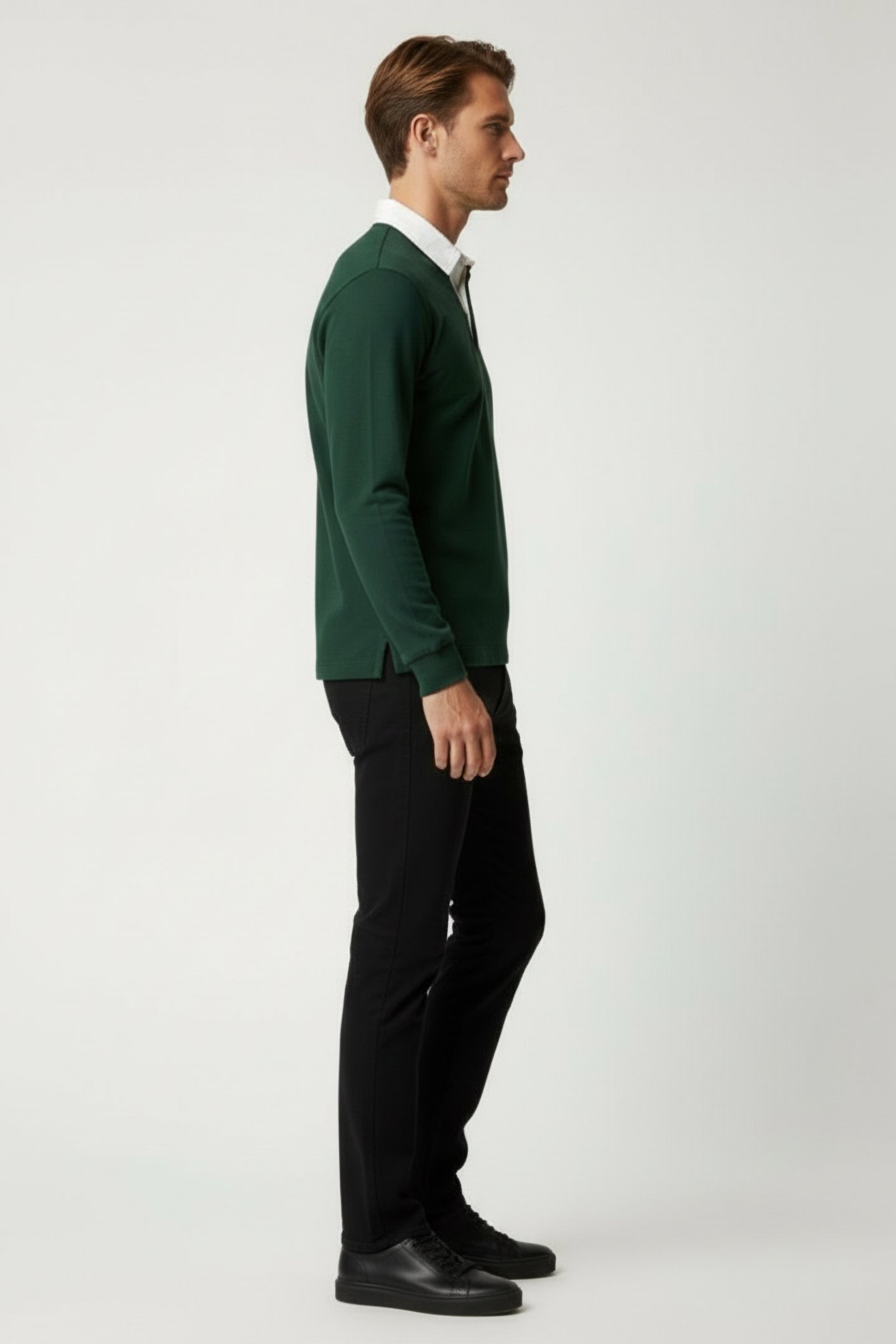 PERIALF LONG SLEEVE POLO URBAN GREEN 3
