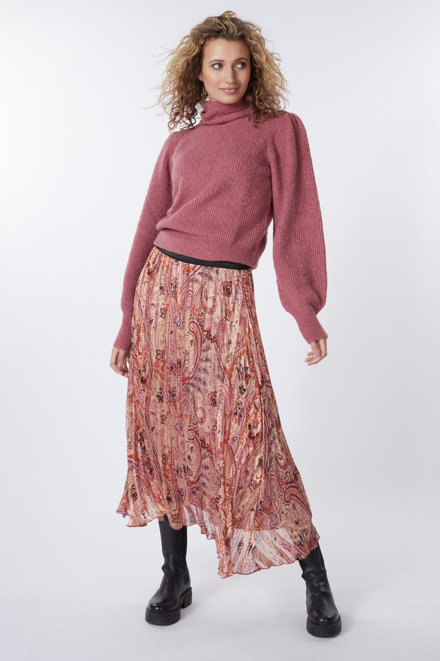 SKIRT PLISSE EXPRESSION PRINT PRINT 1