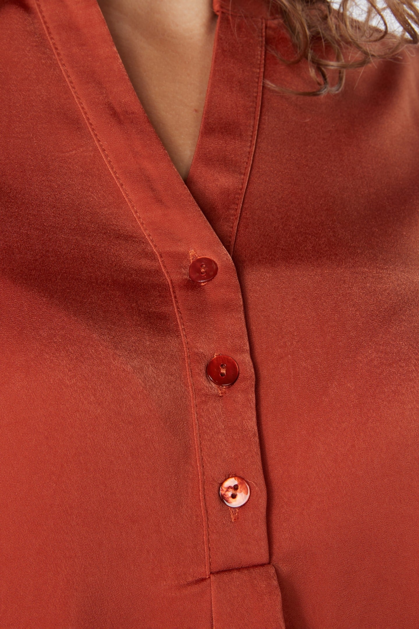 BLOUSE V-NECK SATEEN AUTUMN GLAZE 6