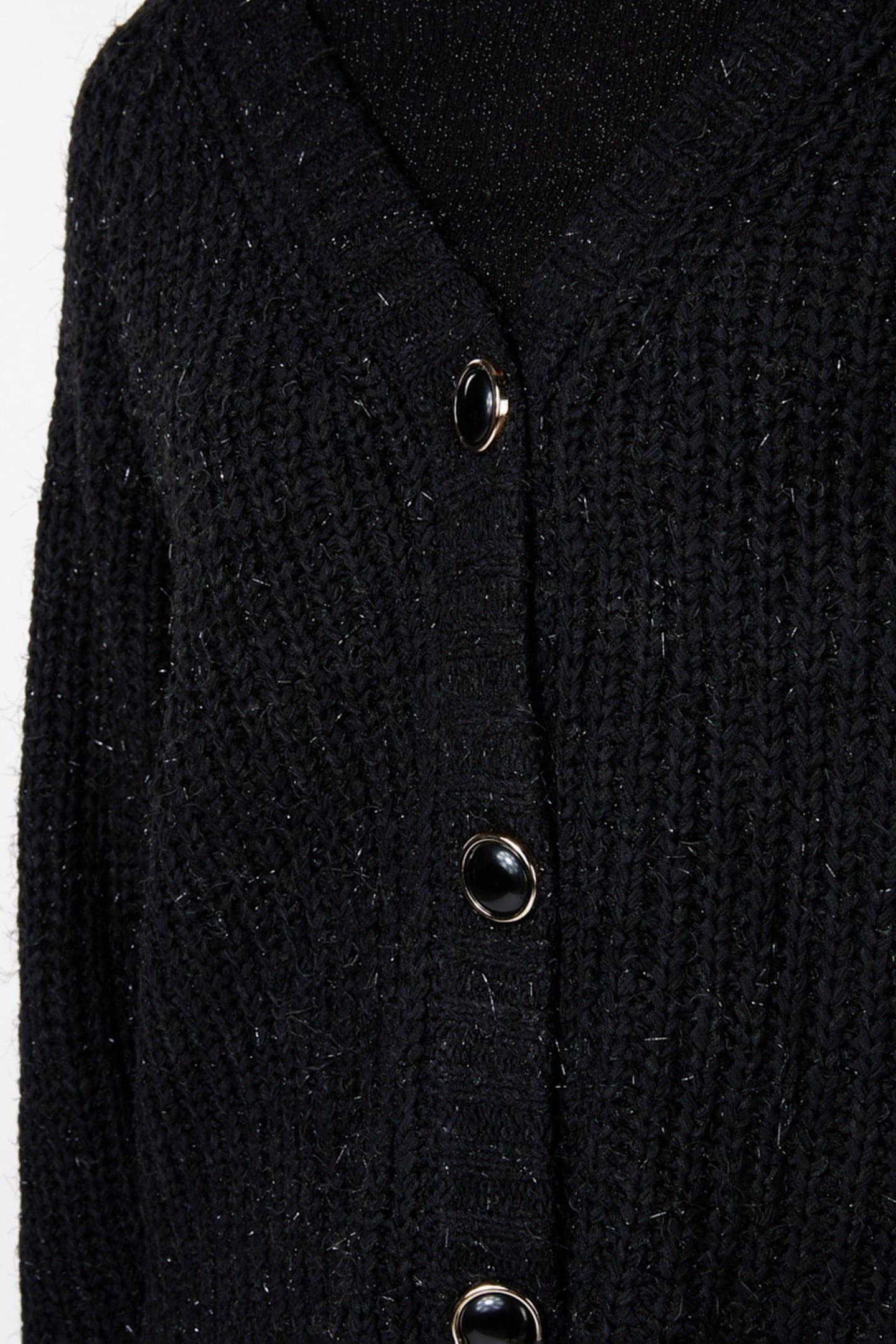 CARDIGAN COTTON LUREX BLACK 8