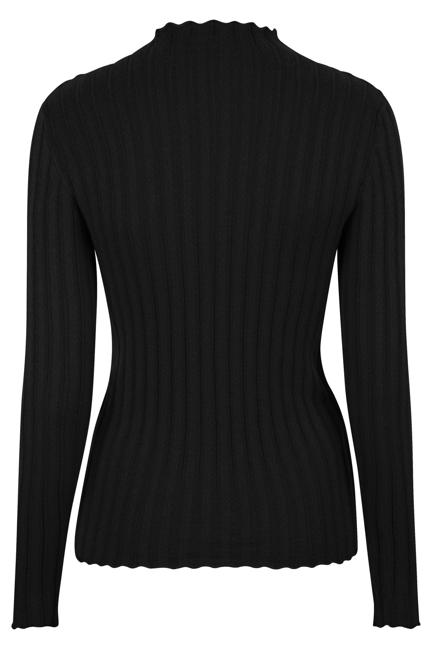 SWEATER MOCK NECK METALLIC YARN BLACK 2