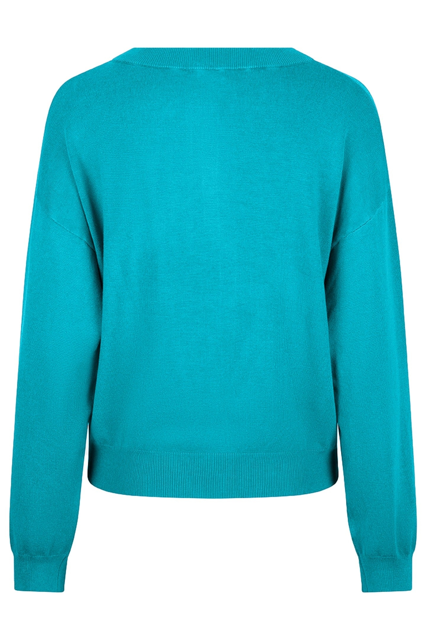 SWEATER BATWING BUTTONED CUFF PEACOCK BLUE 2