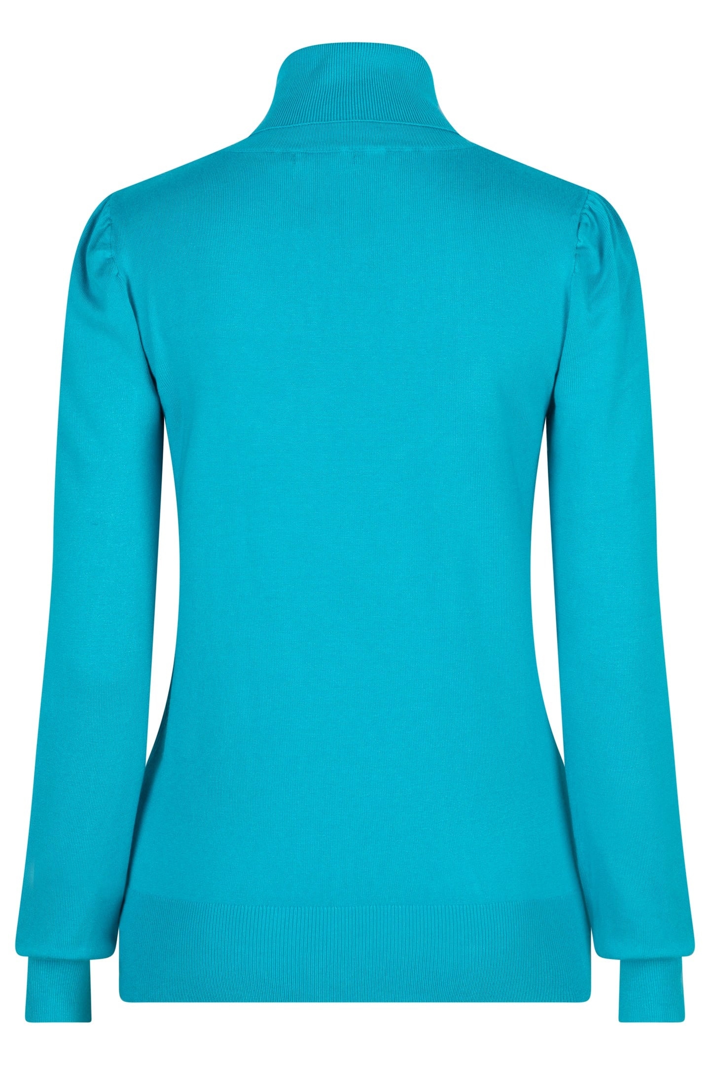 SWEATER FANCY DETAIL SHLDR BASIC KNIT PEACOCK BLUE 2