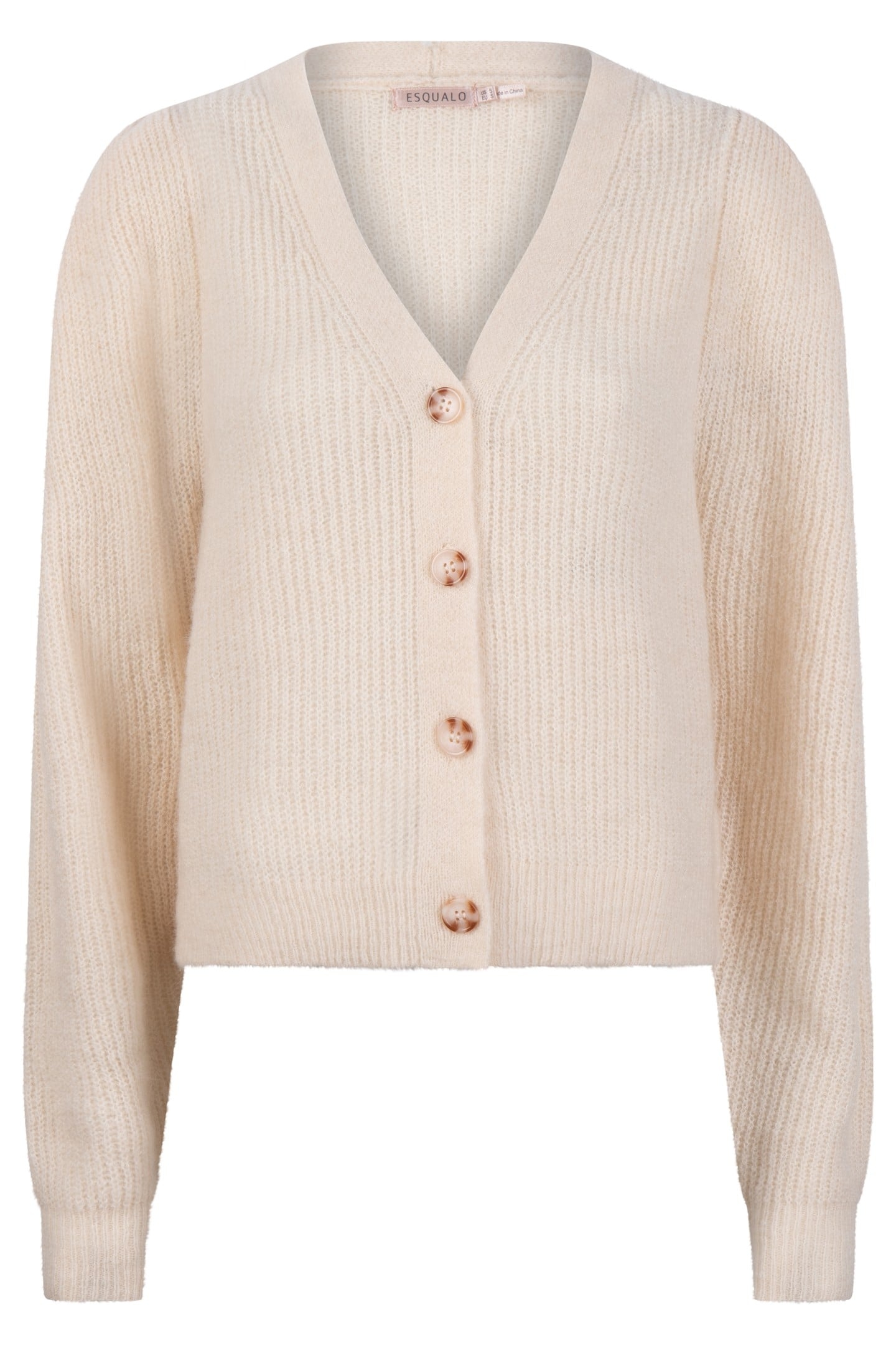 CARDIGAN PUFF SHOULDER LIGHT SAND 5