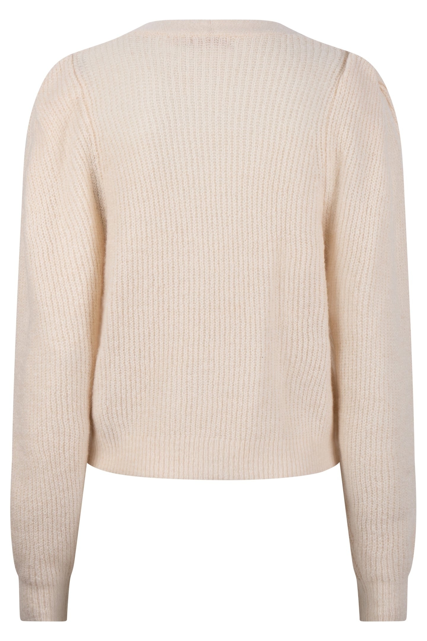 CARDIGAN PUFF SHOULDER LIGHT SAND 6