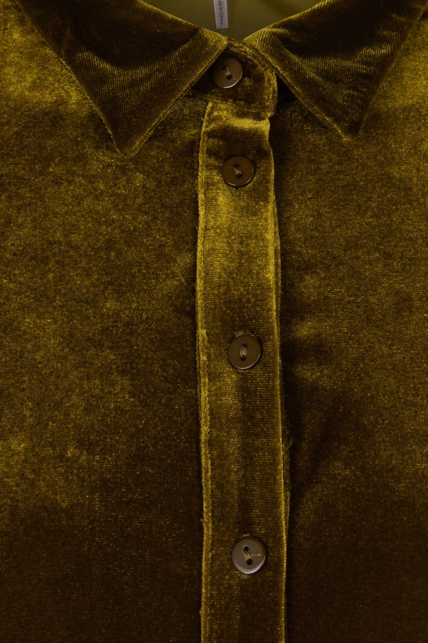BLOUSE BASIC VELOURS WARM OLIVE 7