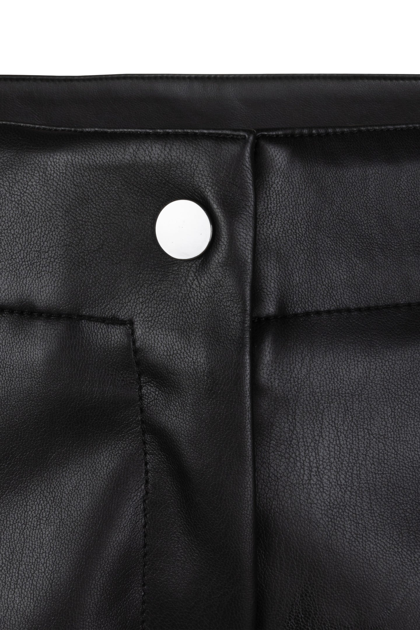 TROUSERS STRAIGHT PU BLACK 8