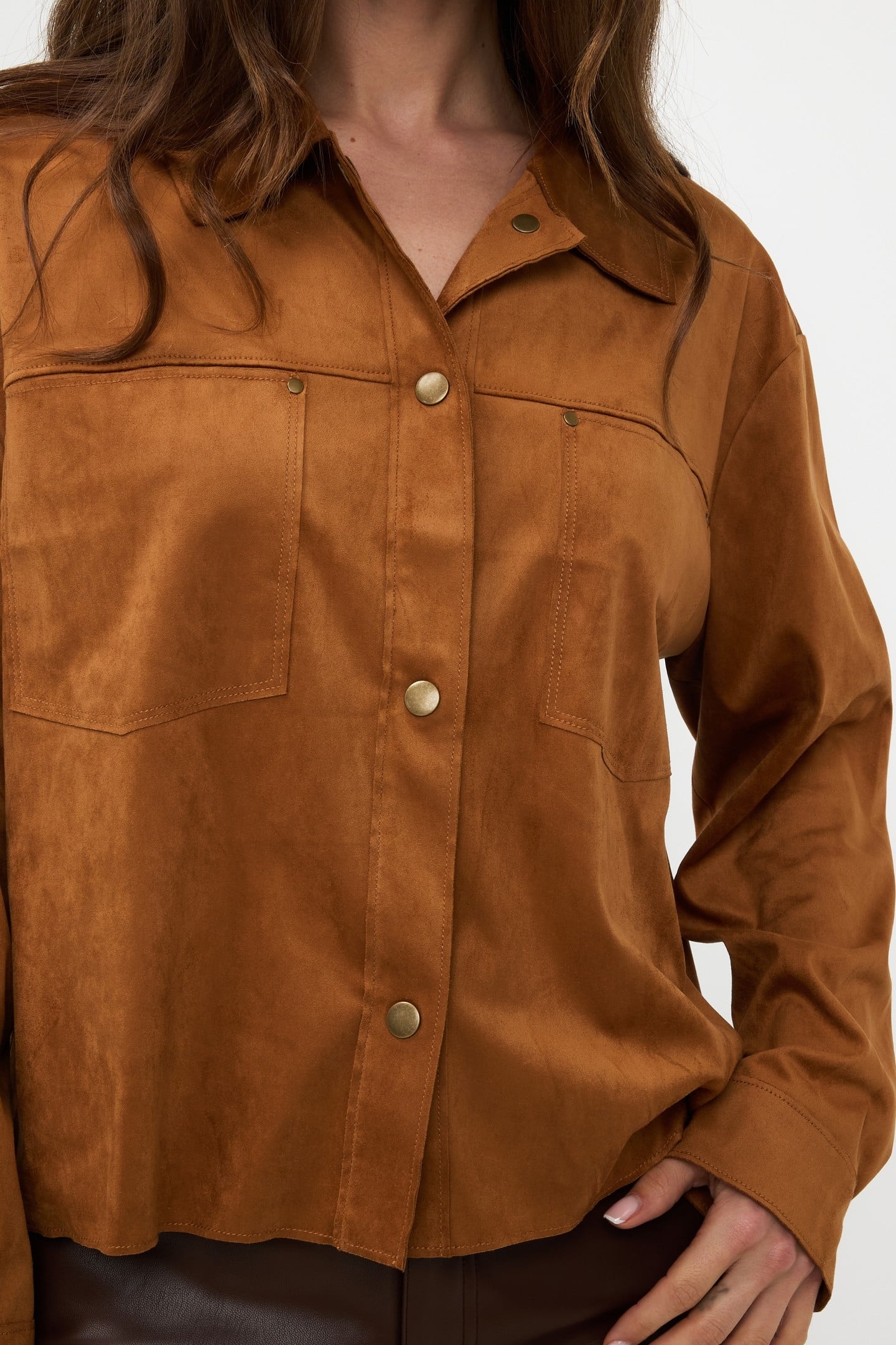 JACKET SUEDINE WIDE CAMEL 5