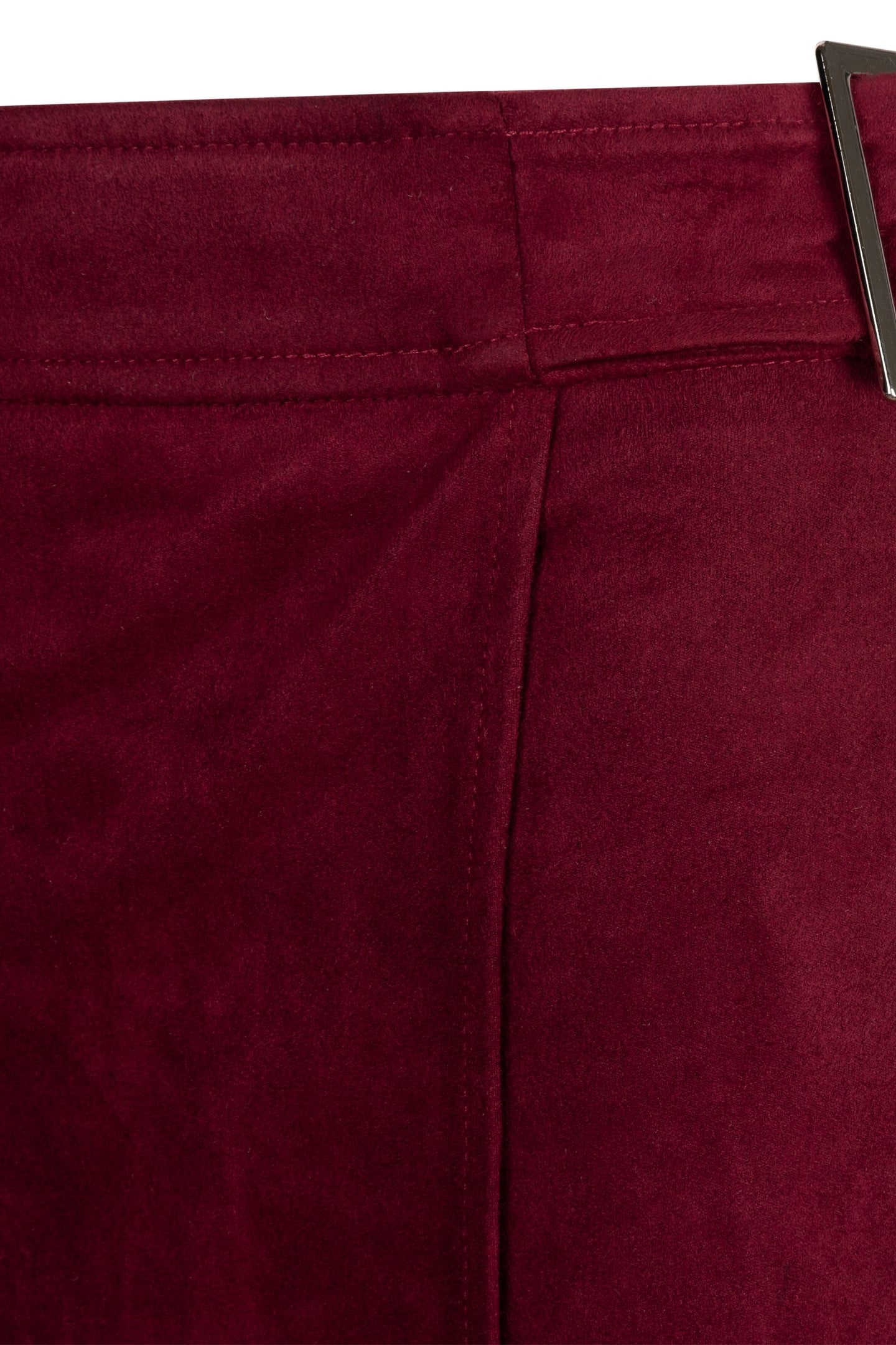 SKIRT OVERLAP SUEDINE WINE RED 6
