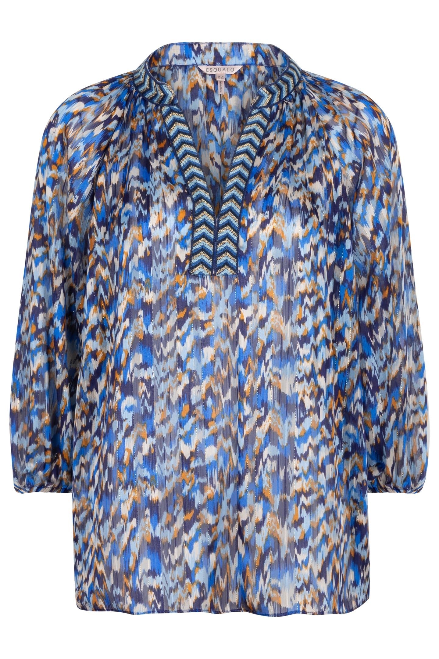 BLOUSE FANCY TAPE MYSTERY ESTATE PRINT 4